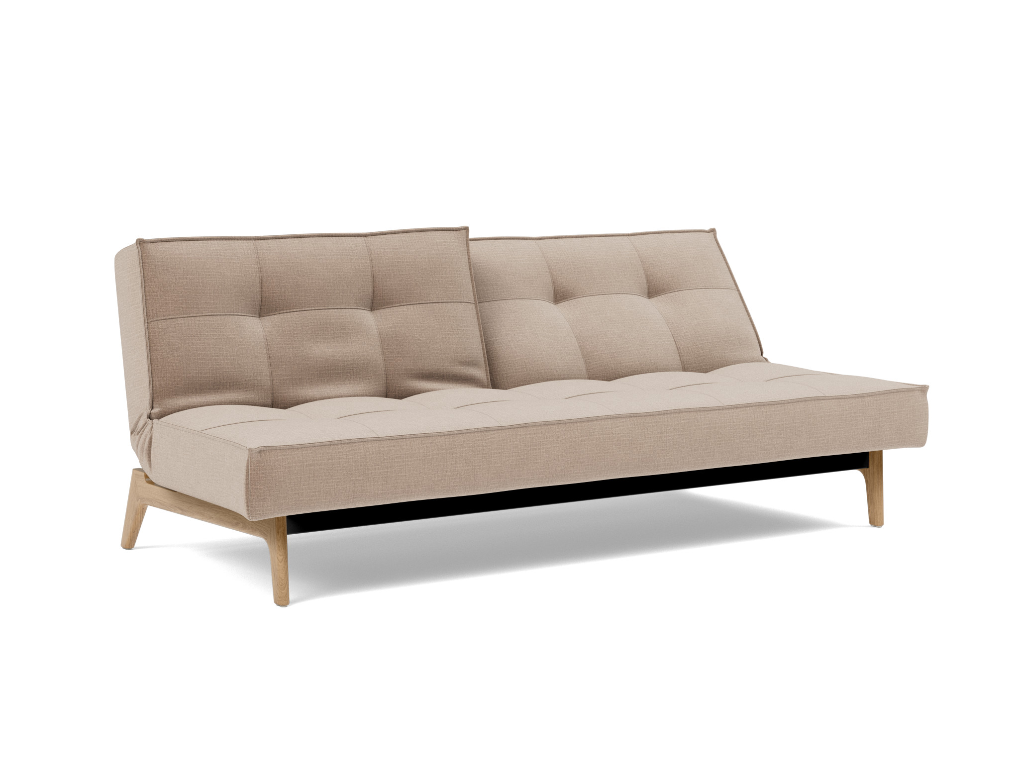 Schlafsofa Splitback Chenille Esina 417-Mocha Beine Eiche