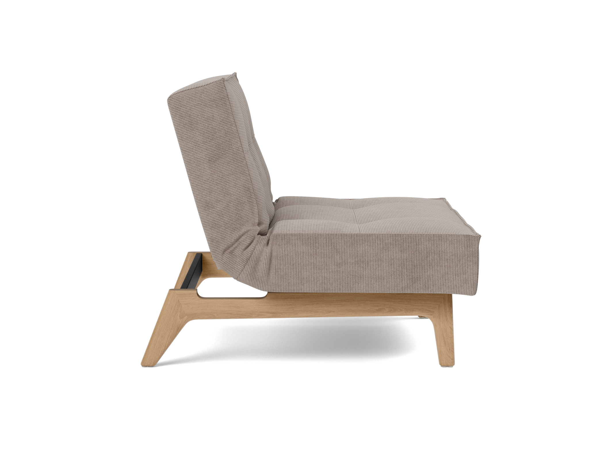 Sessel Splitback Kord Cordufine 318-Beige Beine Eiche