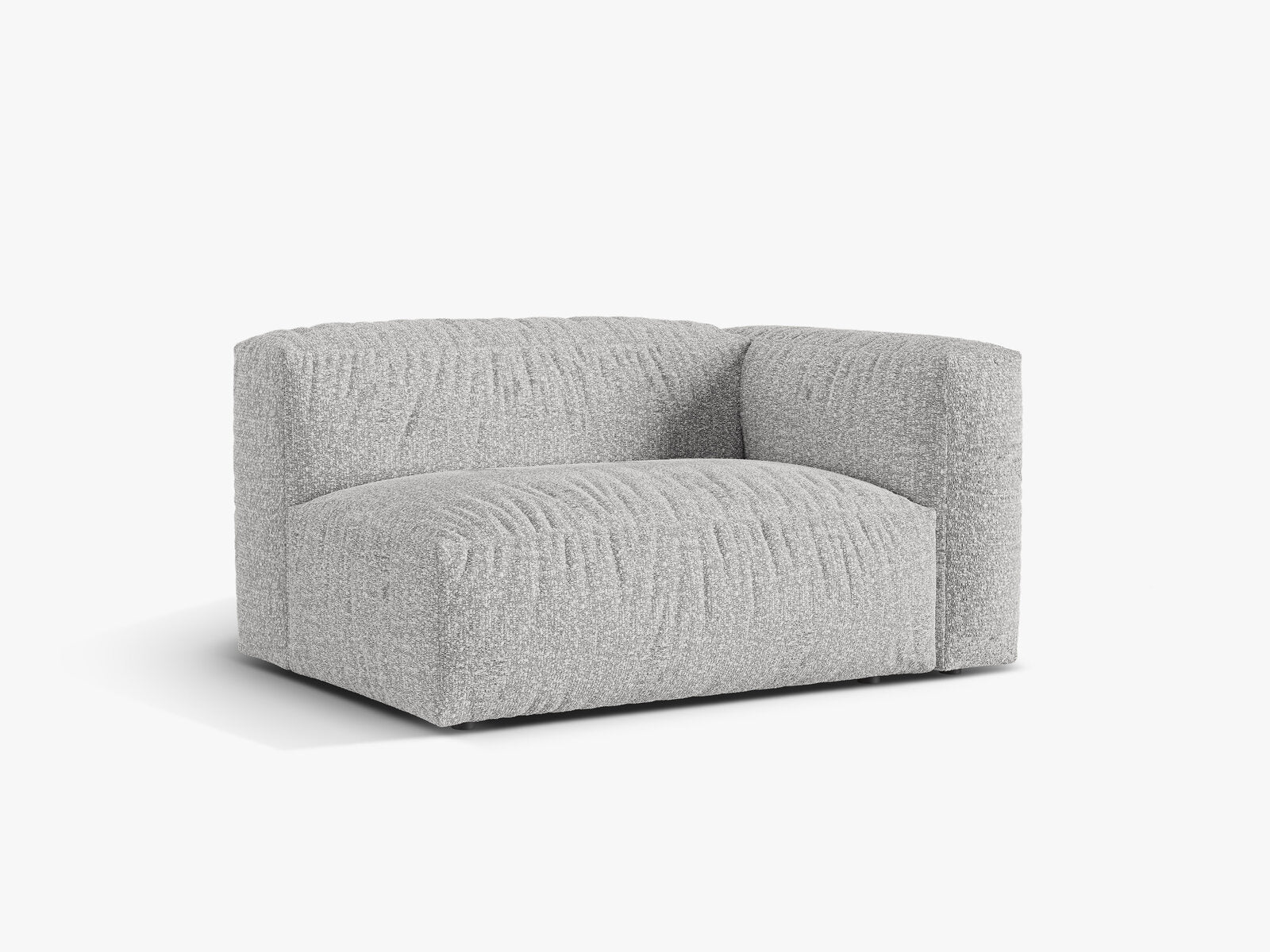 Micadoni Eckmodul Martina 1-Sitzer Groß Rechts Boucle Monet Silber