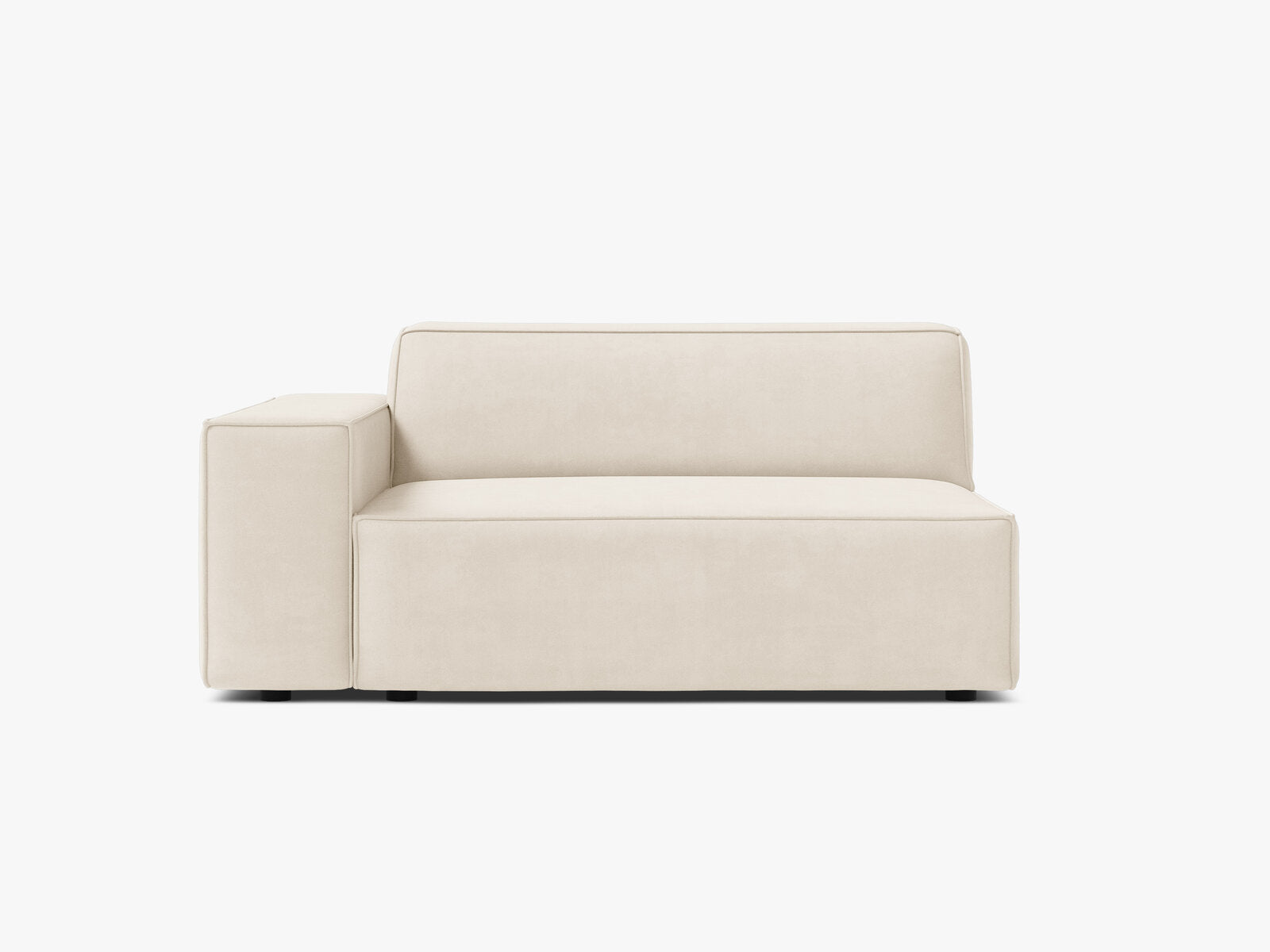 Micadoni Jodie Sofamodul XL Links Samt Bluvel Helles Beige