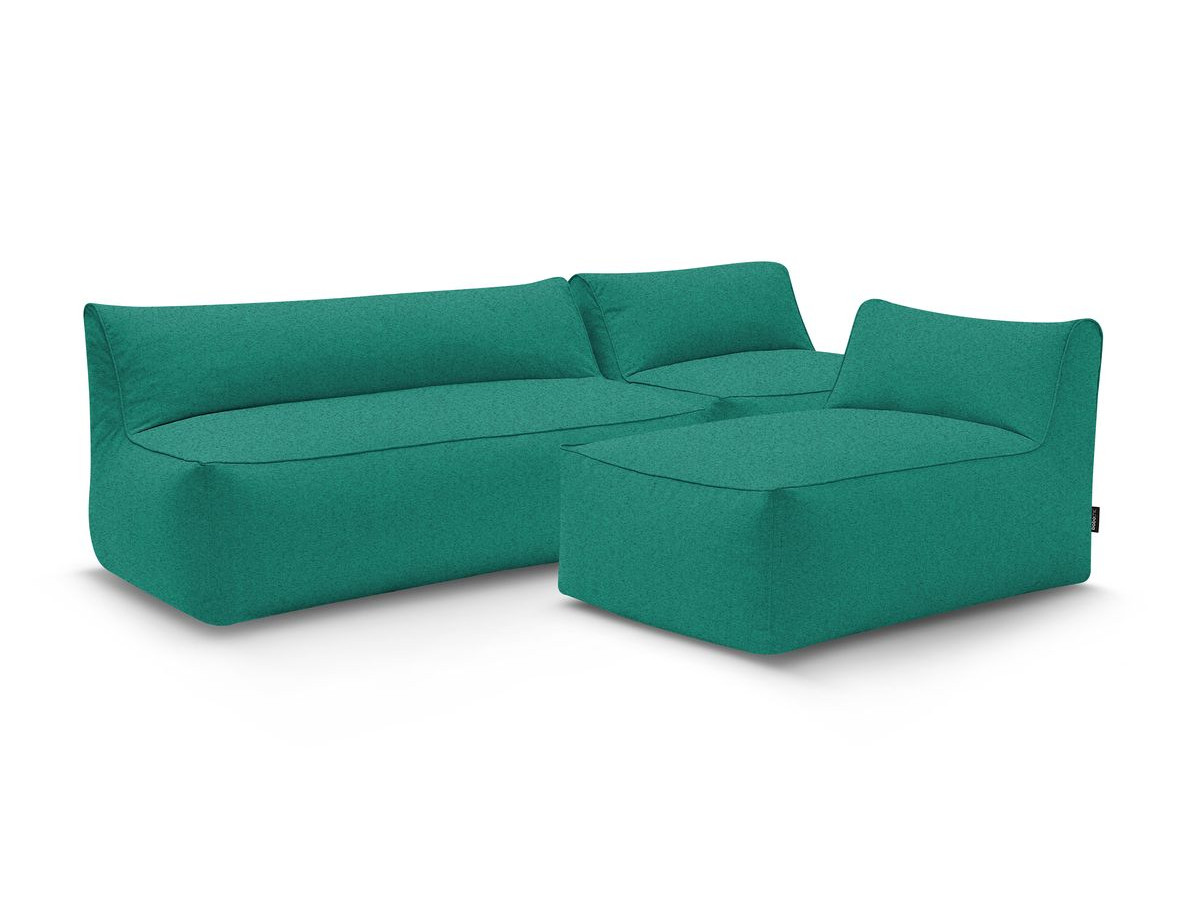 Bobochic Riviera Pouf 320 × 135 cm Stoff Hellblau