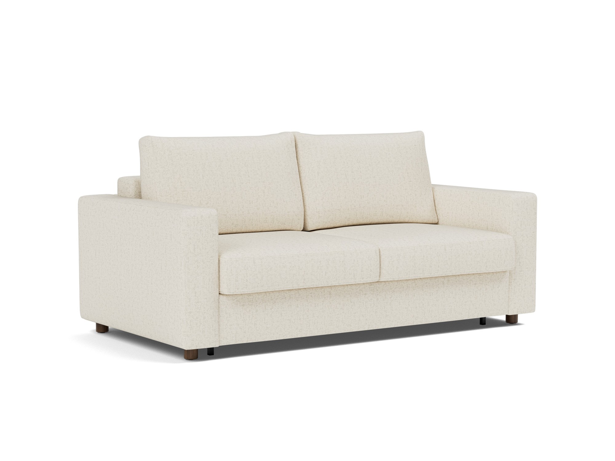 Schlafsofa Neah mit Standard-Armlehnen 160 Boucle Skandi 531-Off-White