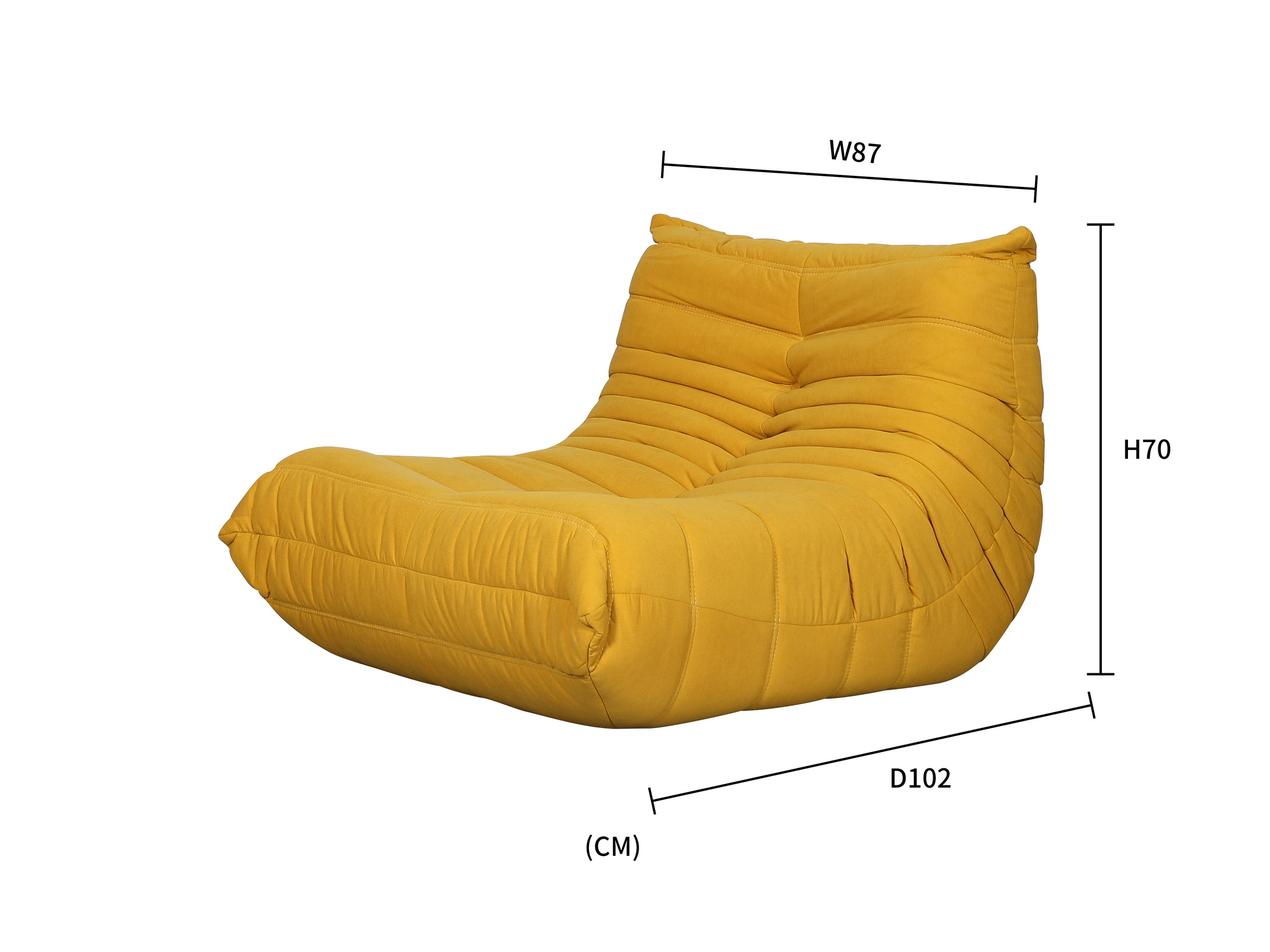 Livin Hill Set Nua: Sessel 87 cm + Fußhocker Senfgelb