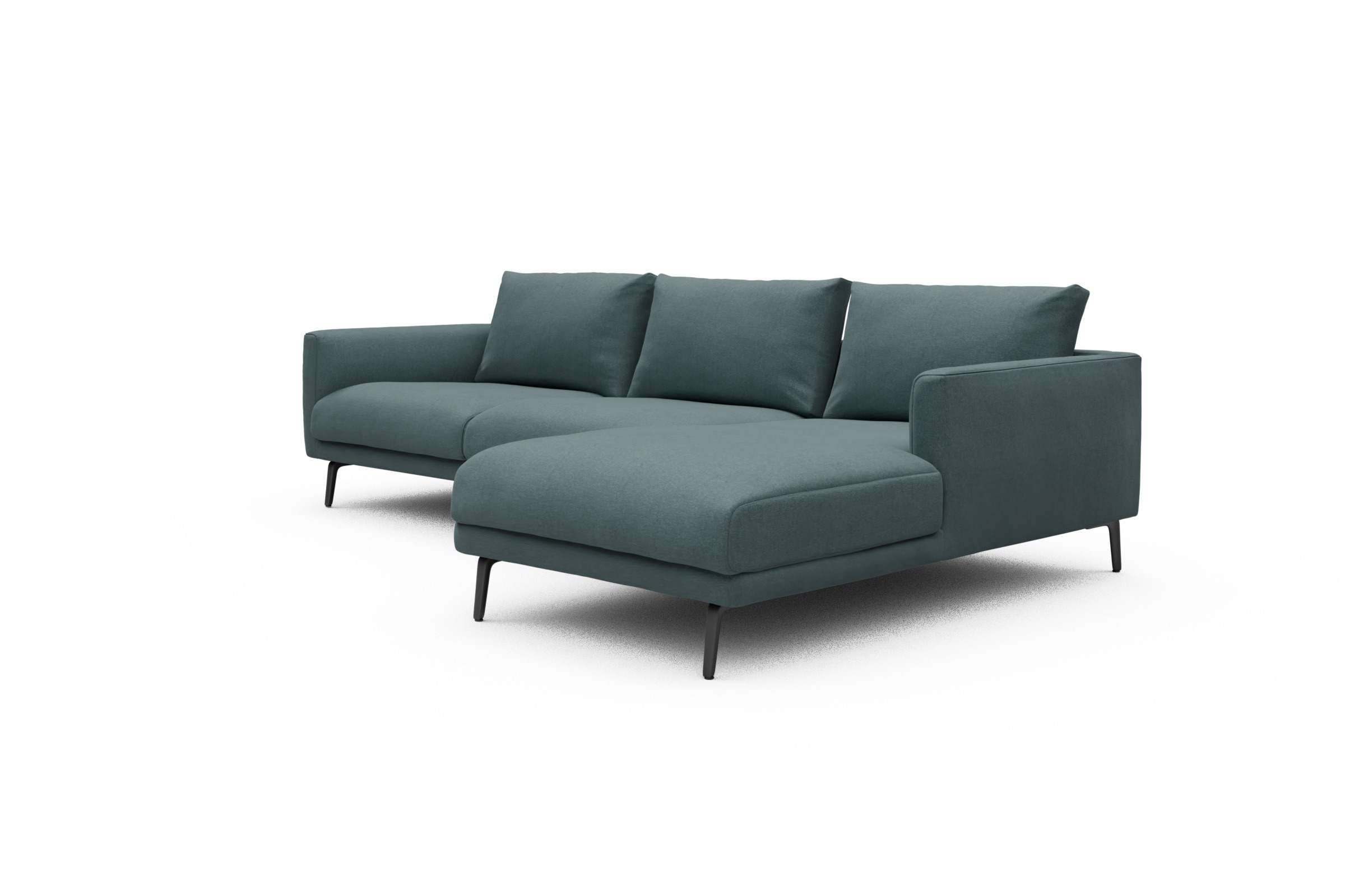 Ecksofa Karl Chaiselongue rechts mit 2,5-Sitzer Satya-Niagara