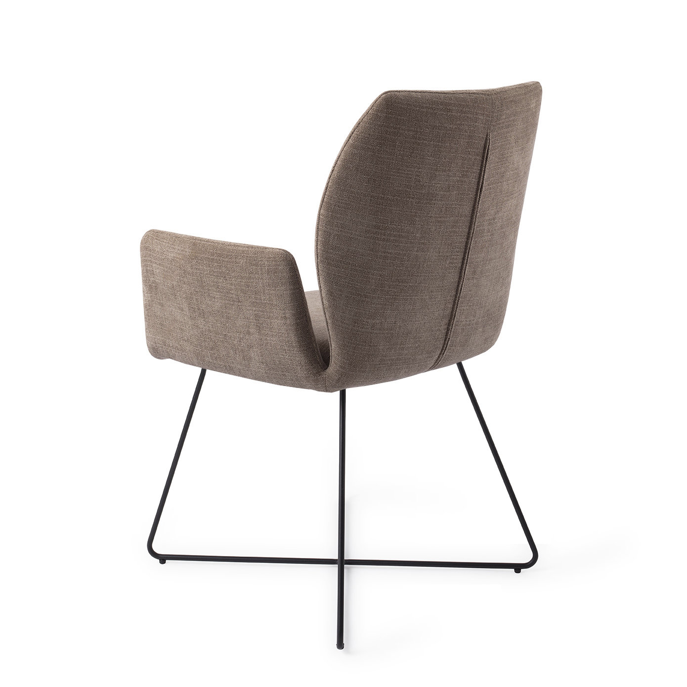 Jesper Home Esszimmerstuhl Misaki Mocha Mist Cross Schwarz