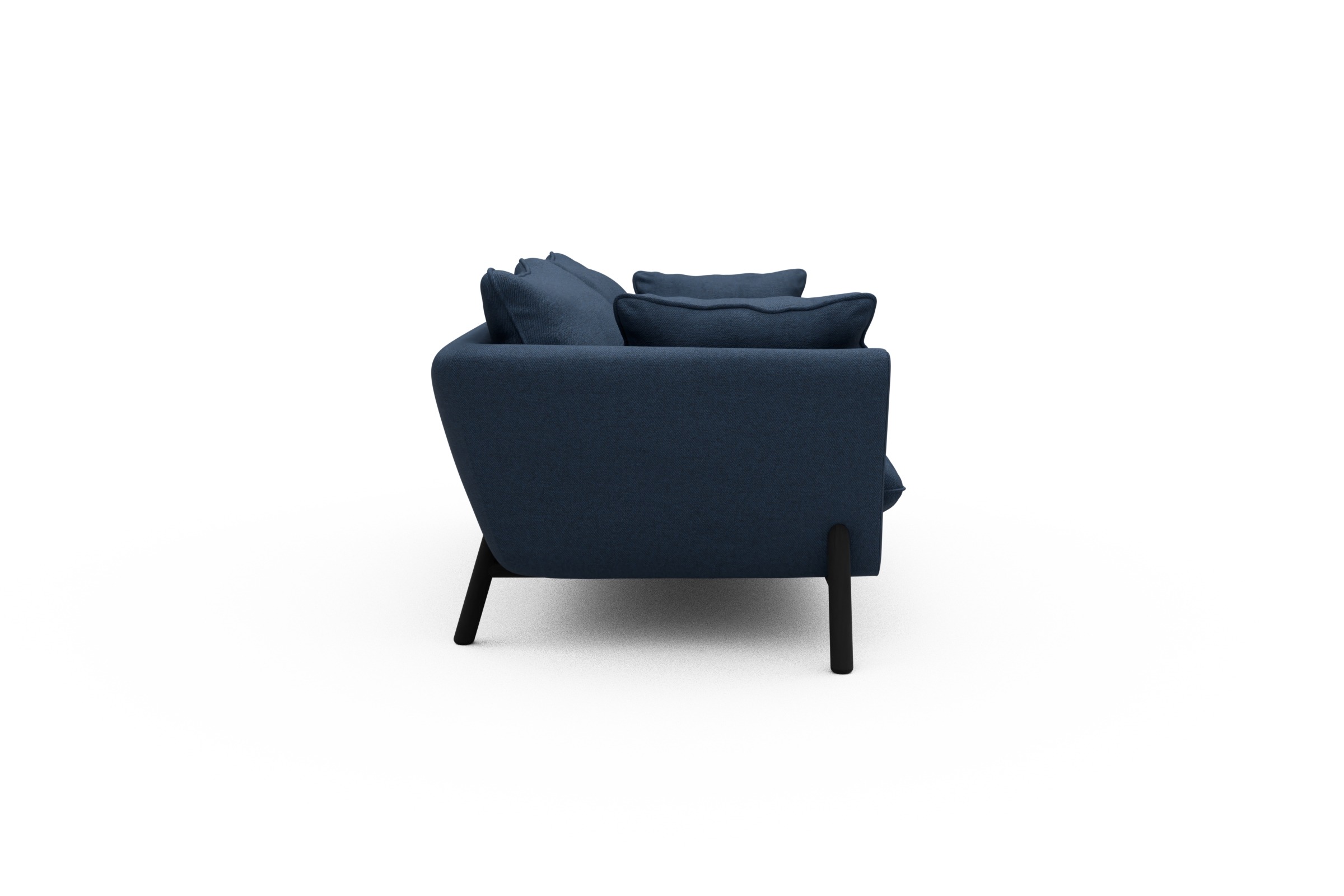Sofa Emil PREMIUM 2-Sitzer Beinfarbe Eiche Schwarz Weda-Blue