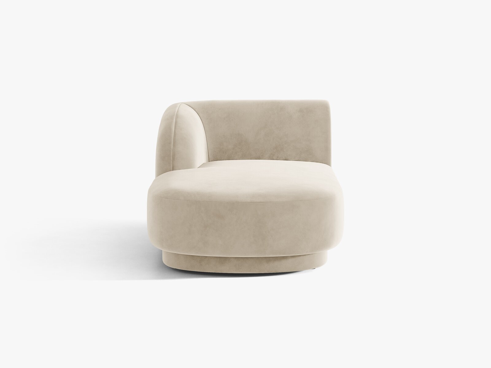 Micadoni Modul Miley 2-Sitzer Samt Bluvel Dunkelbeige Links