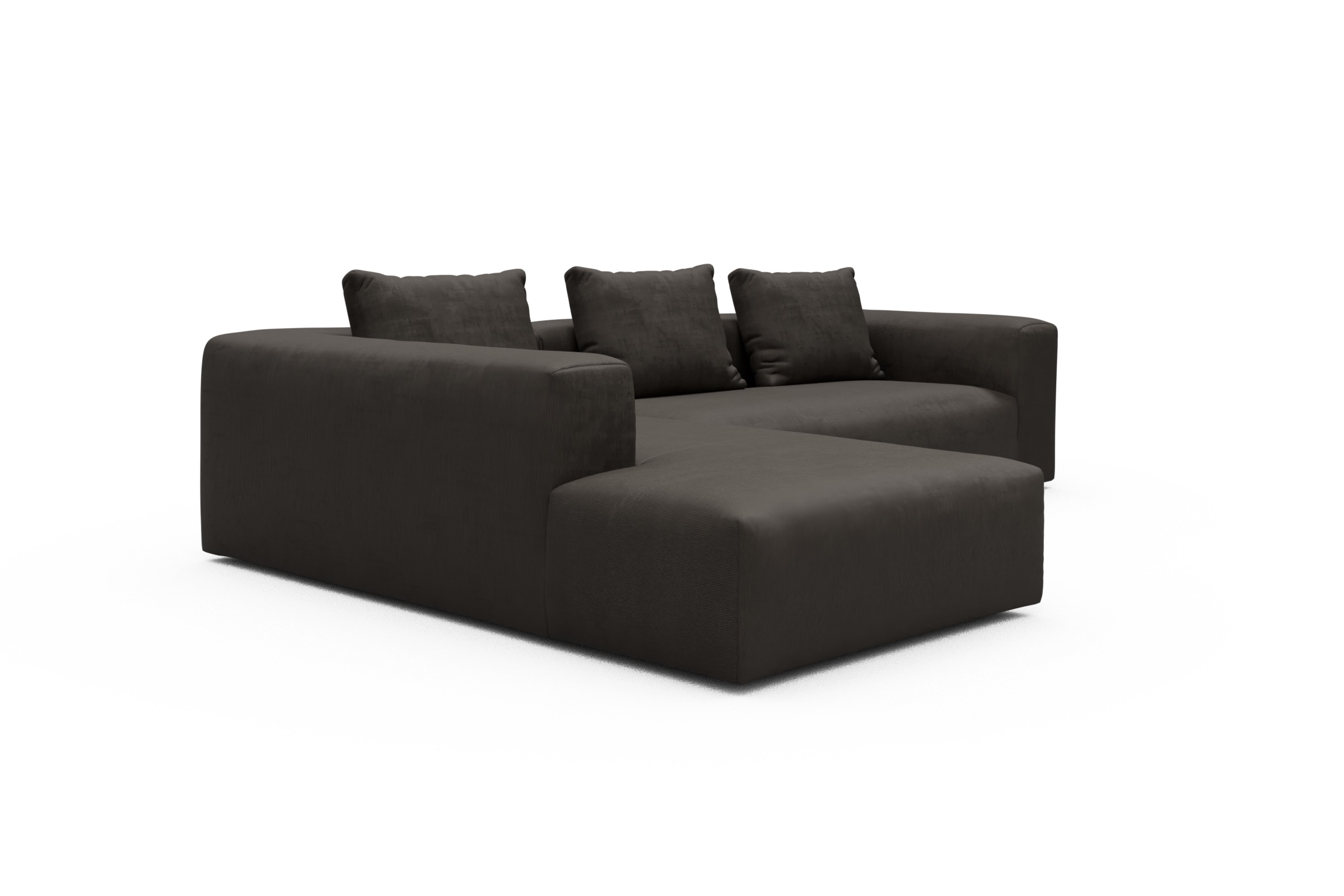 Ecksofa Fred Relax-Ecke links mit 2,5-Sitzer Cordufine-Taupe