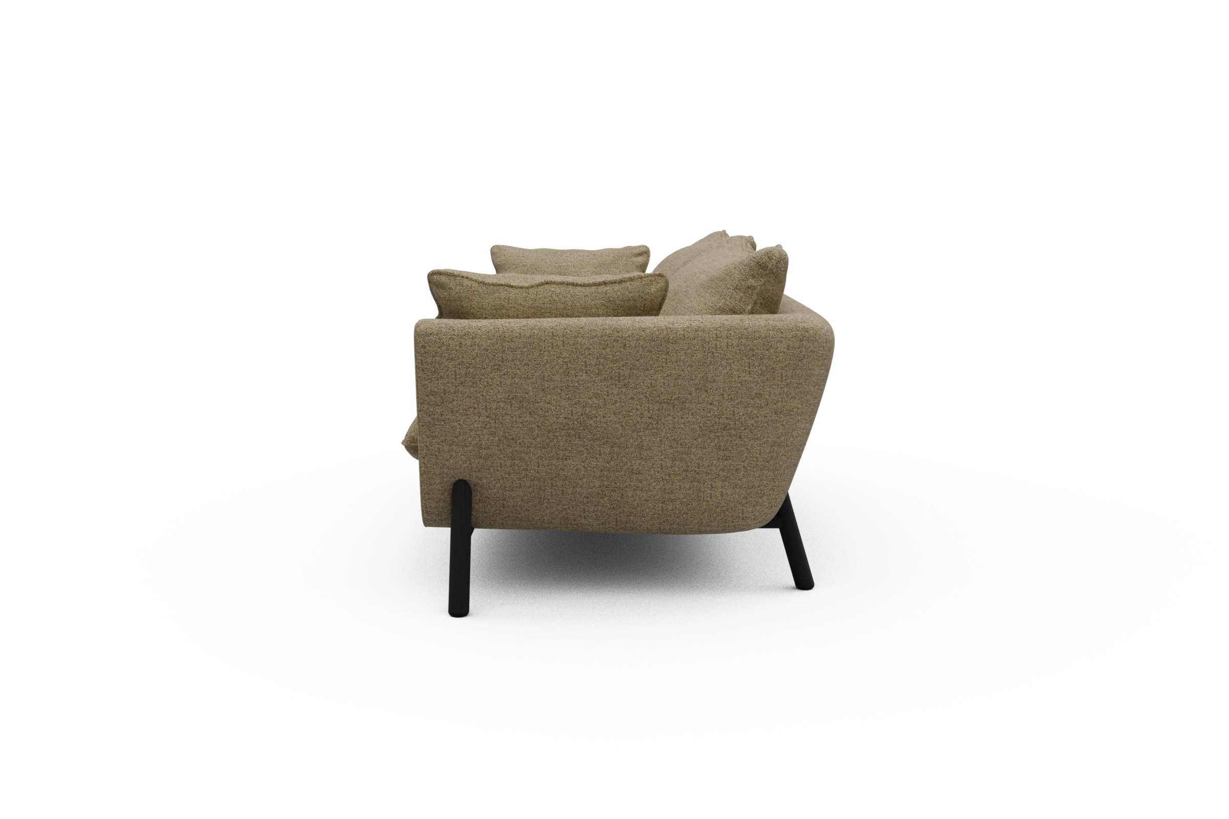 Sofa Emil PREMIUM 2-Sitzer Beinfarbe Eiche Schwarz Carreno-Silician-Yellow
