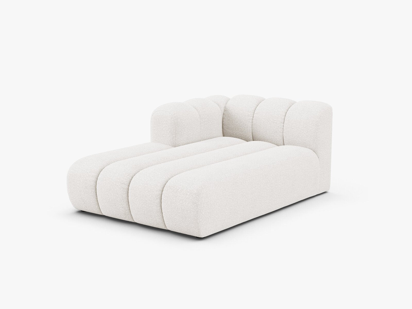Micadoni Recamiere Lupine 2-Sitzer Links Boucle Baloo Weiß