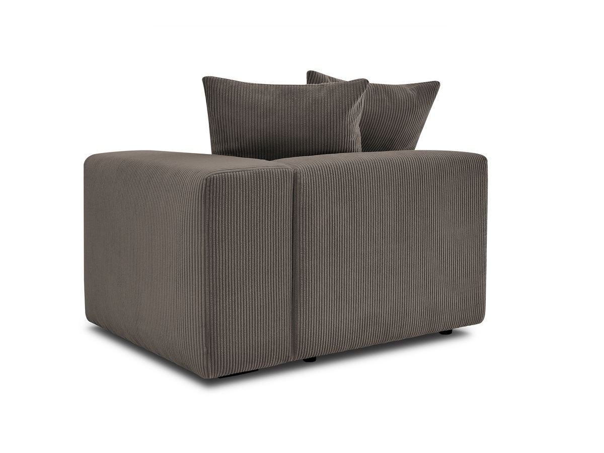 Bobochic Voltaire Sofamodul 1-Sitzer 130 × 100 cm Cordsamt Taupe Ecke rechts