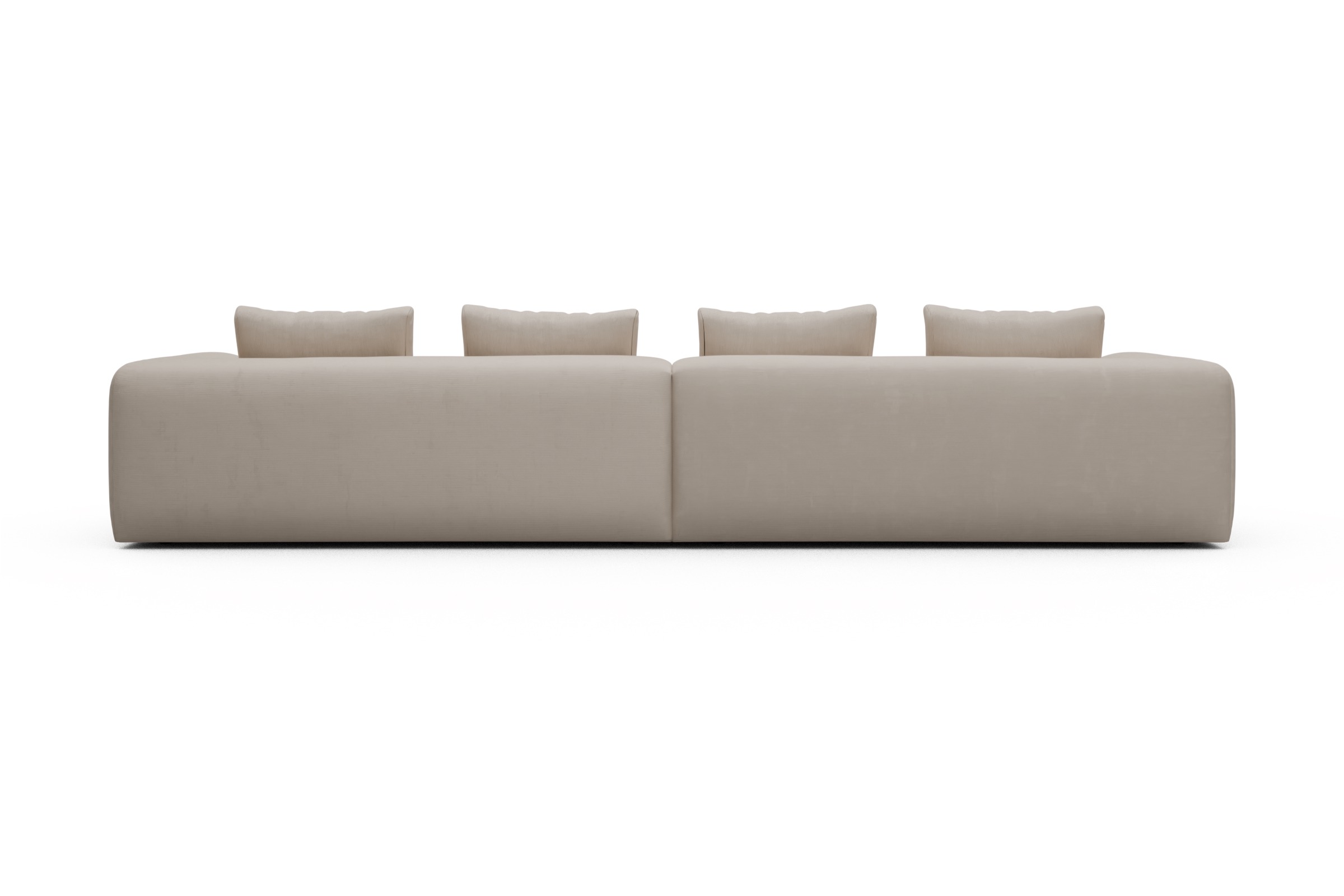 Sofa Modulares XXL Sofa Fred 5-Sitzer Cordufine-Off-White