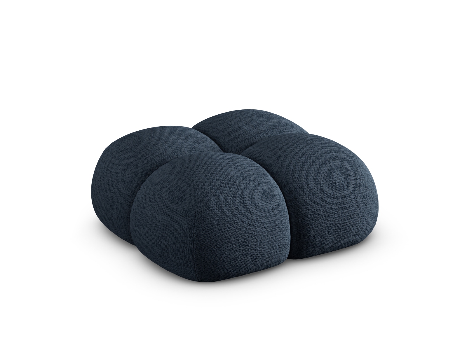 Cosmopolitan Design Pouf Loretto Strukturierter Stoff Sorella Dunkelblau