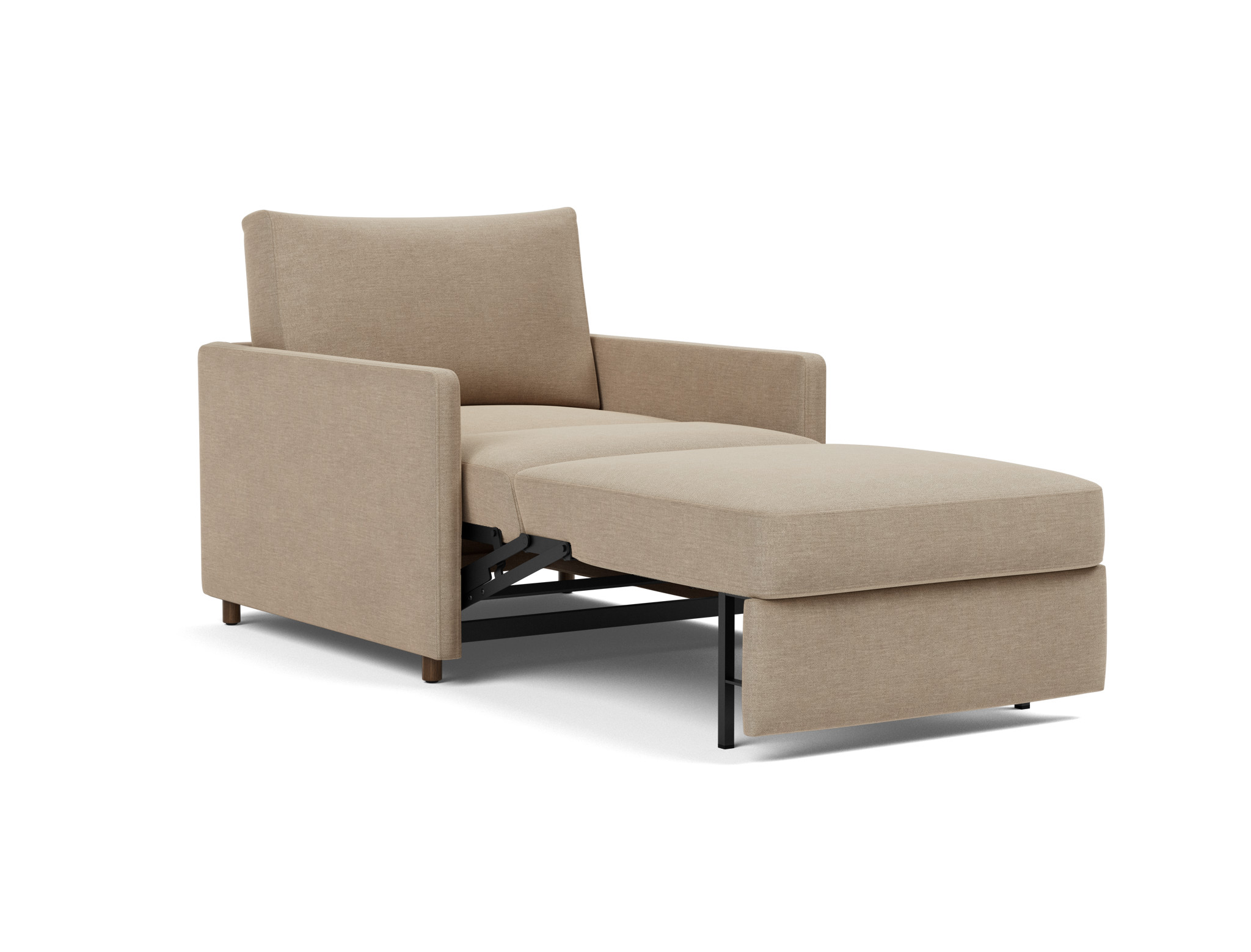 Schlafsessel Neah mit Slim-Armlehnen Flachgewebe Phobos 587-Mocha
