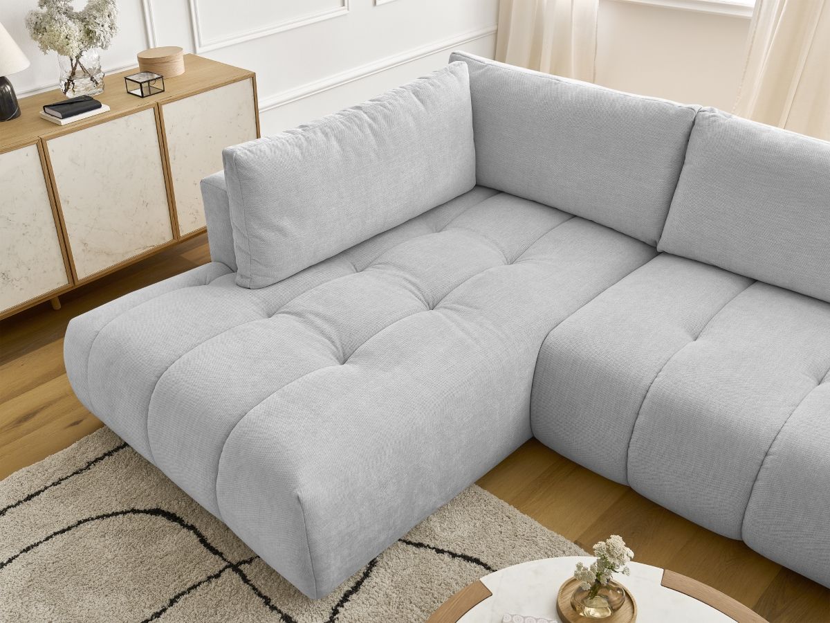 Bobochic Fuji Wohnlandschaft Stoff Hellgrau Ecke rechts
