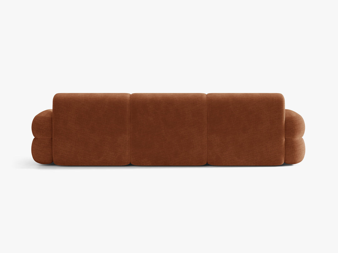 Micadoni Neo Modulares Sofa 4-Sitzer Chenille Golden Terrakotta