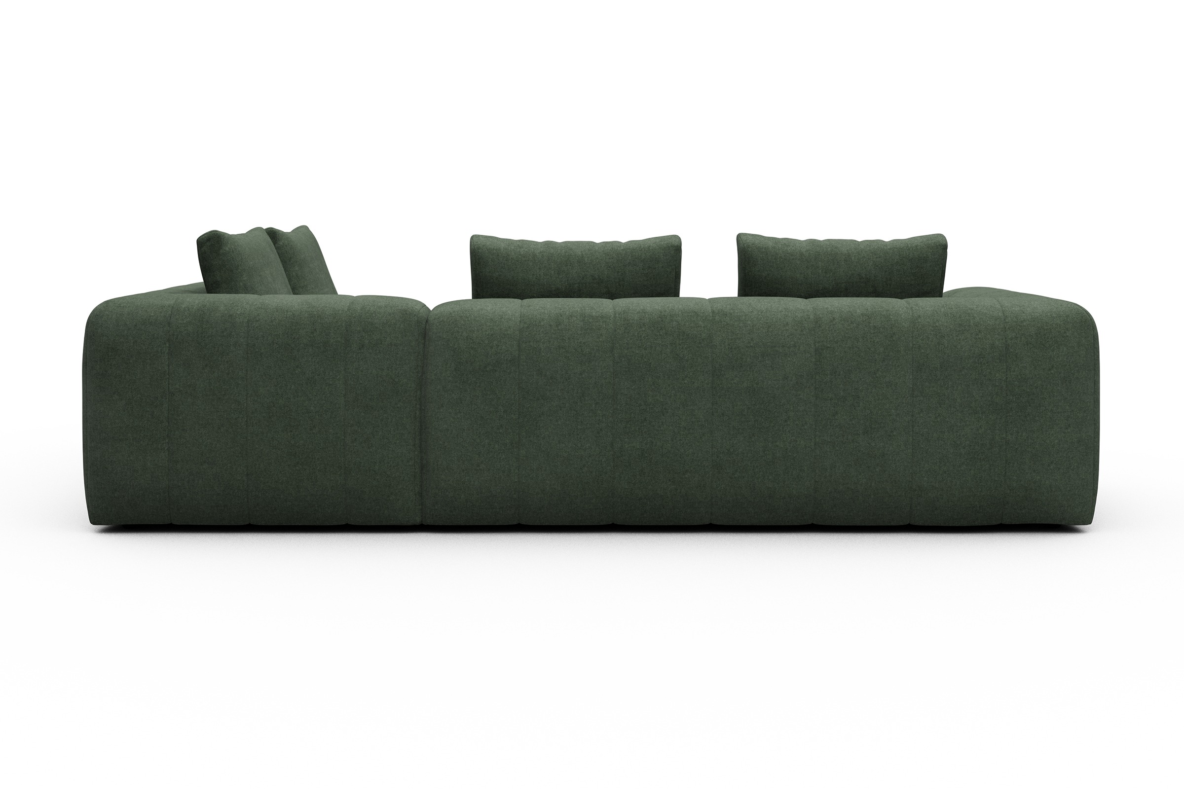 Ecksofa Hugo 2x 2,5-Sitzer Armlehne links Casone-Forest-Green