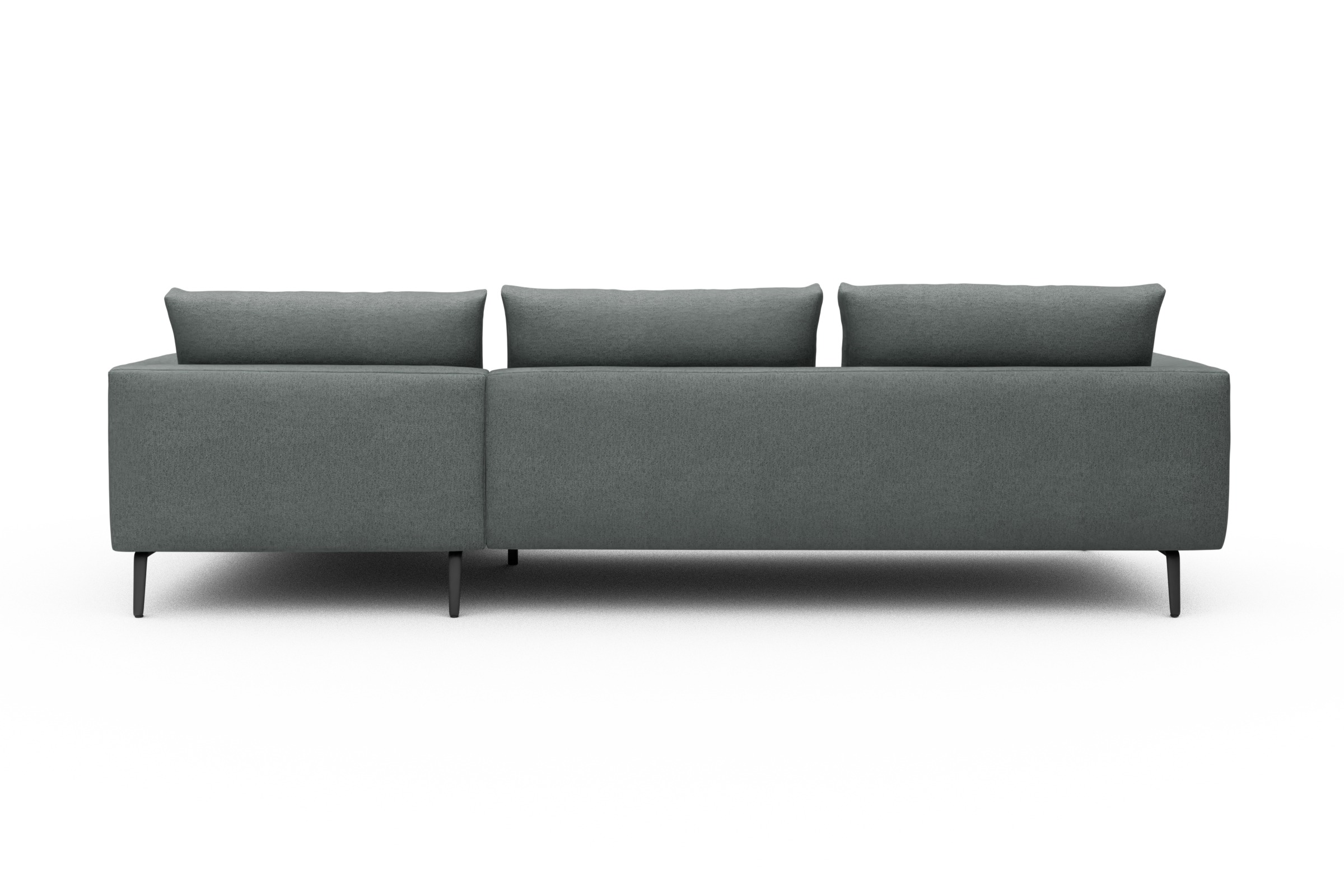 Ecksofa Karl Chaiselongue rechts mit 2,5-Sitzer Denari-Soft-Grey