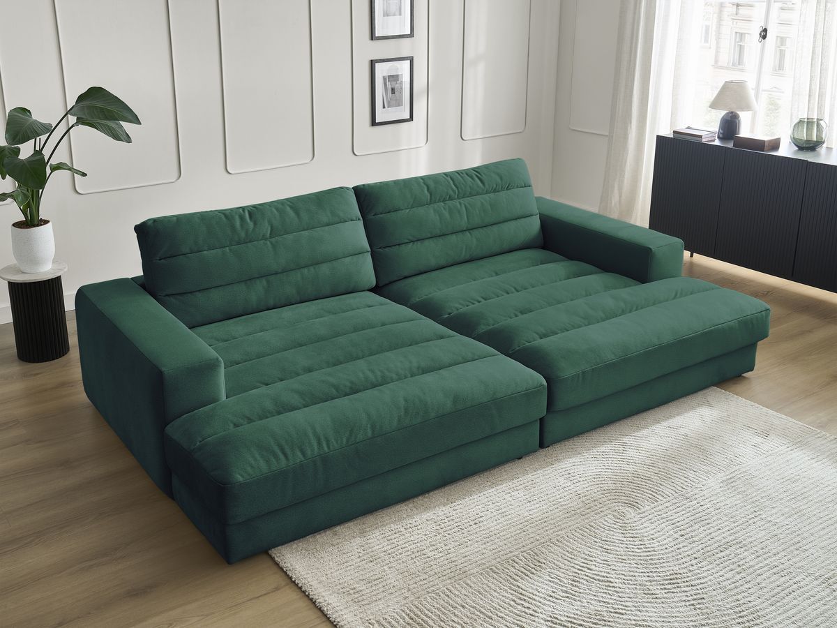 Bobochic Sierra Sofa 4-Sitzer Samt Dunkelgrün