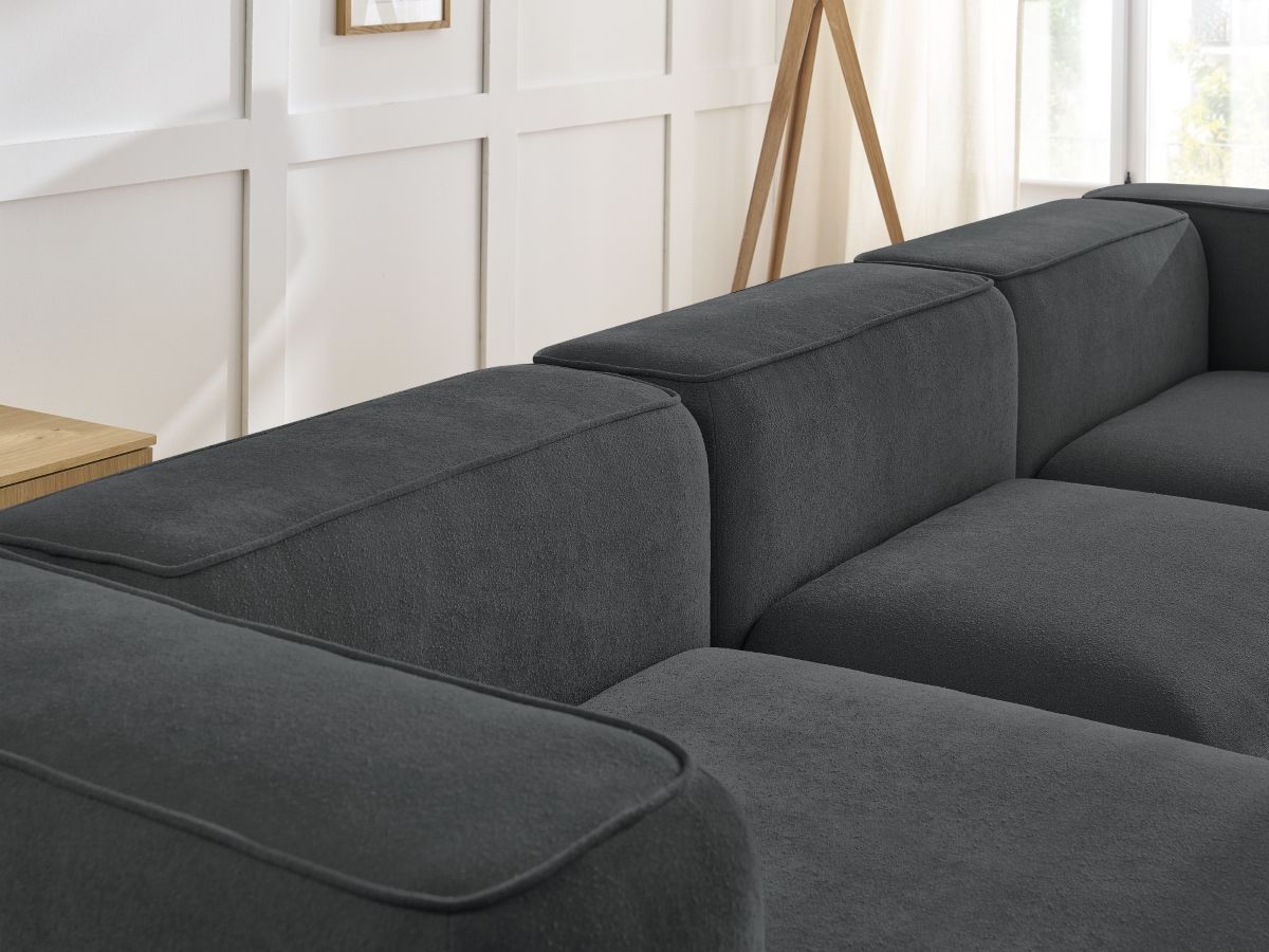 Bobochic Zephyr Wohnlandschaft Strukturstoff Dunkelgrau