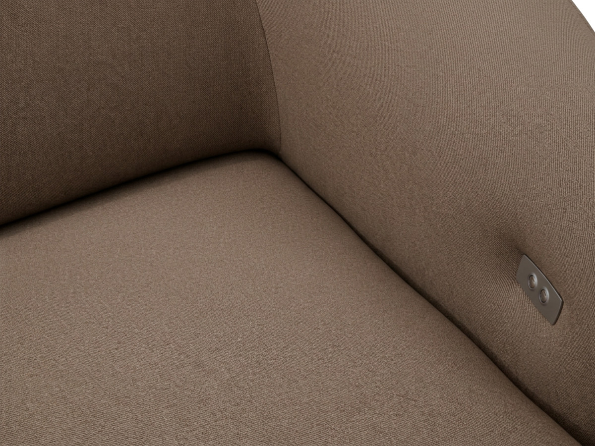 Bobochic Halo Ecksofa mit Schlaffunktion Stoff Taupe Ecke links