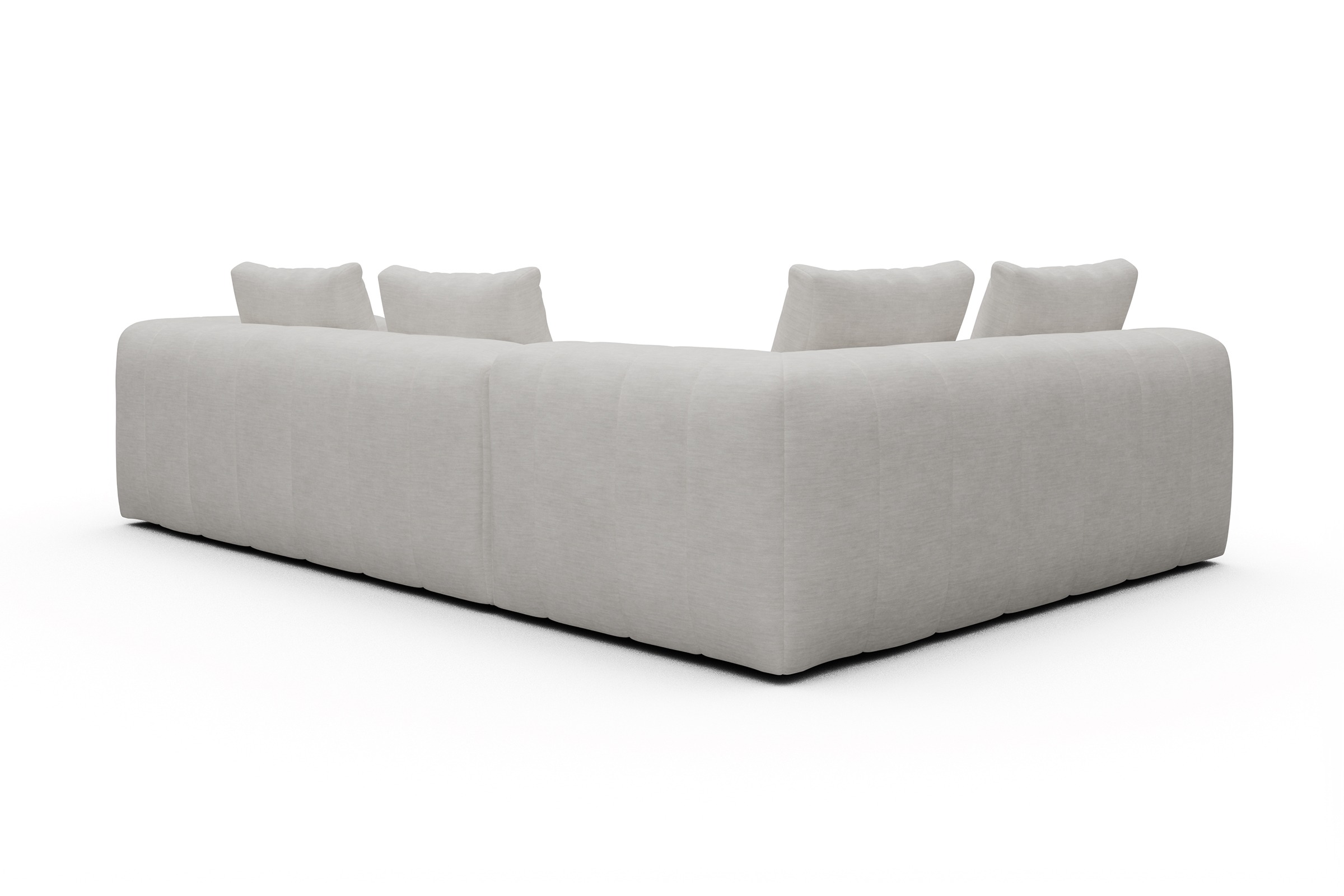 Ecksofa Hugo 2x 2,5-Sitzer Armlehne rechts Vivus-Dusty-Off-White