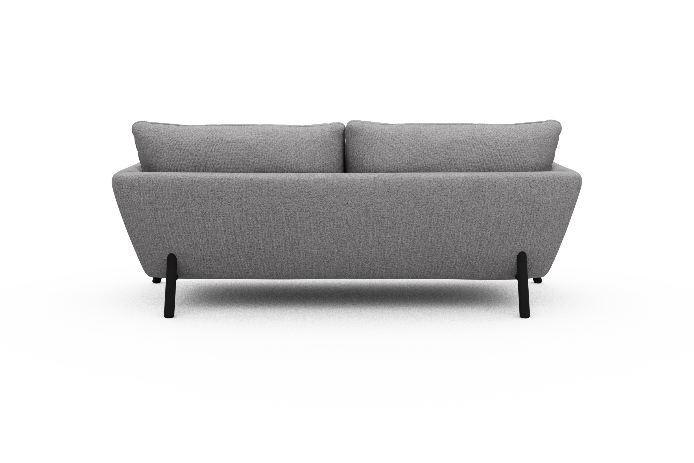 Sofa Emil 3-Sitzer Beinfarbe Eiche Schwarz Sama-Grey