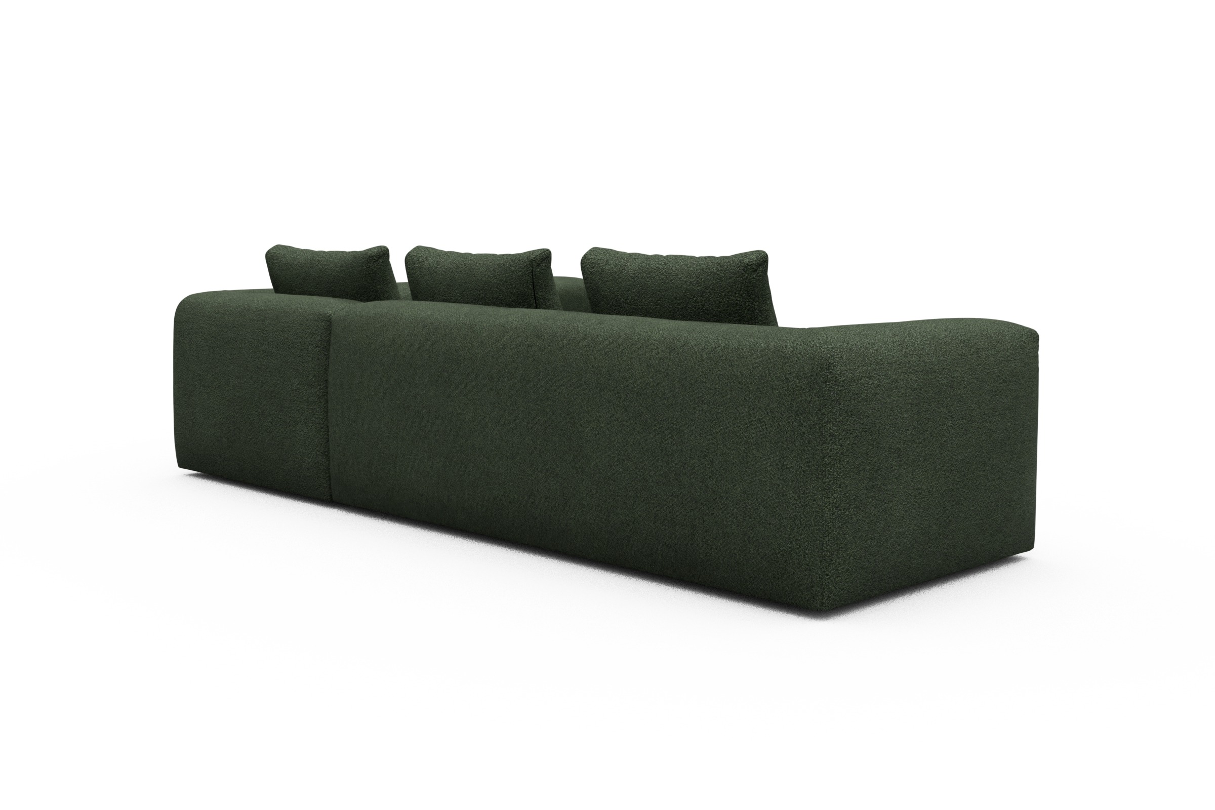 Ecksofa Fred 2x 2,5-Sitzer rechts offen Vanora-Deep-Green