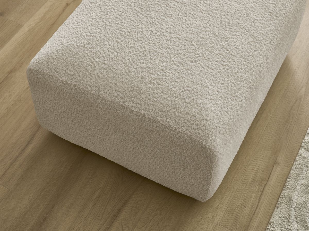 Bobochic Tina Pouf Bouclé-Stoff Beige