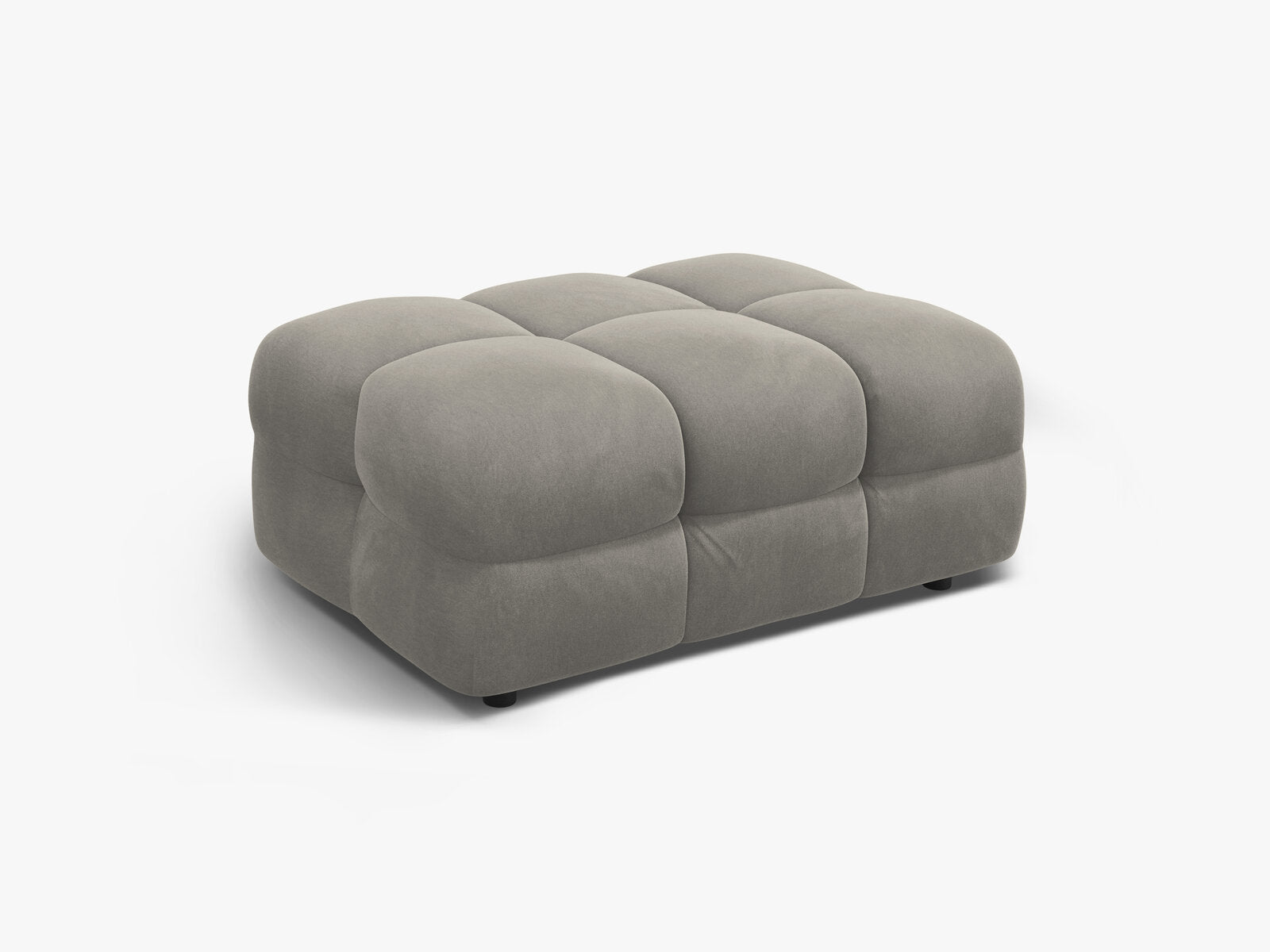 Micadoni Hocker Kendal 1-Sitzer Samt Magic Velvet Dunkelgrau