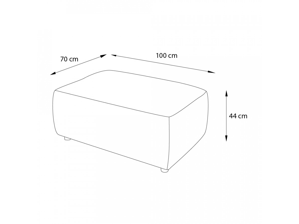 Bobochic Envy Pouf Cordsamt Gelb