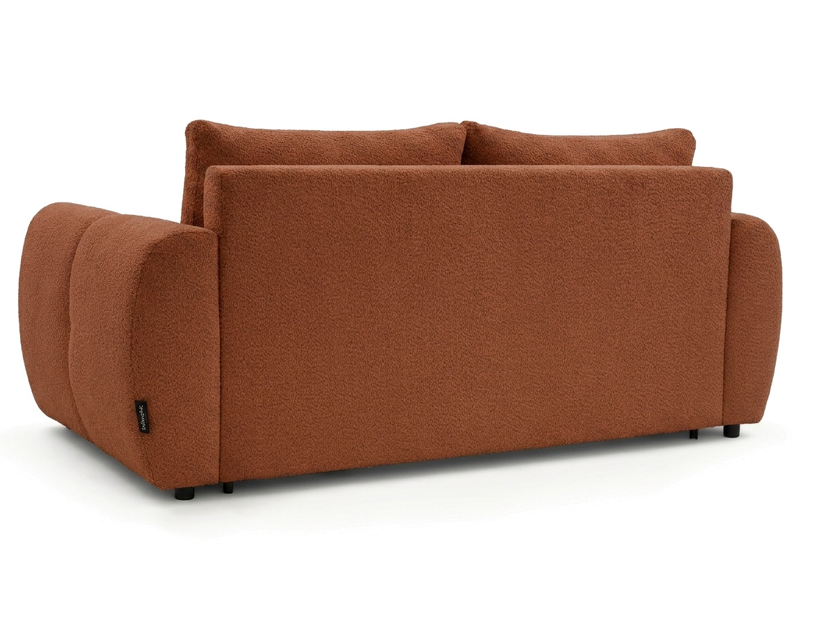 Bobochic Fuji Schlafsofa 3-Sitzer Bouclé-Stoff Orange