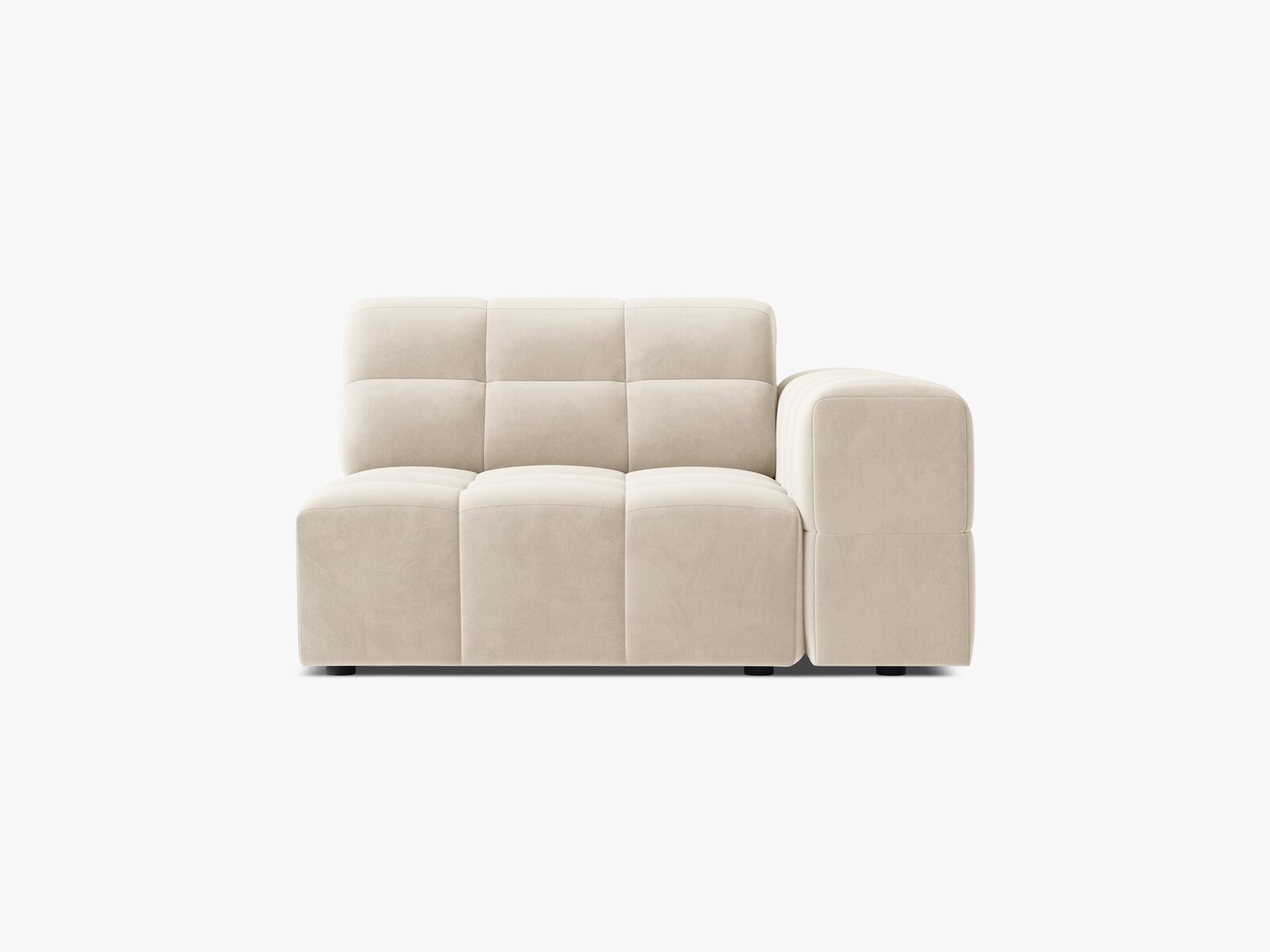 Micadoni Jennifer Sofamodul Rechts Samt Bluvel Helles Beige