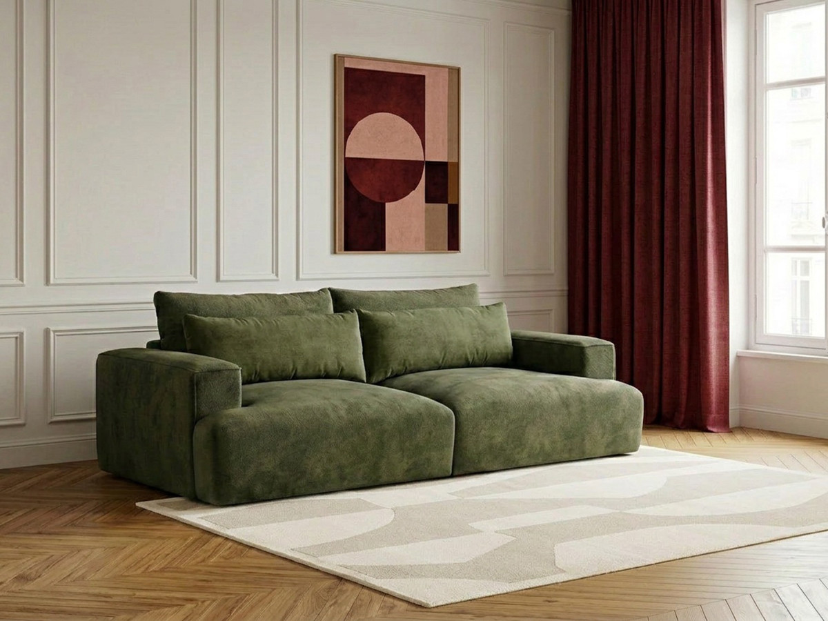 Bobochic Twiny Sofa 3-Sitzer Stoff Grün