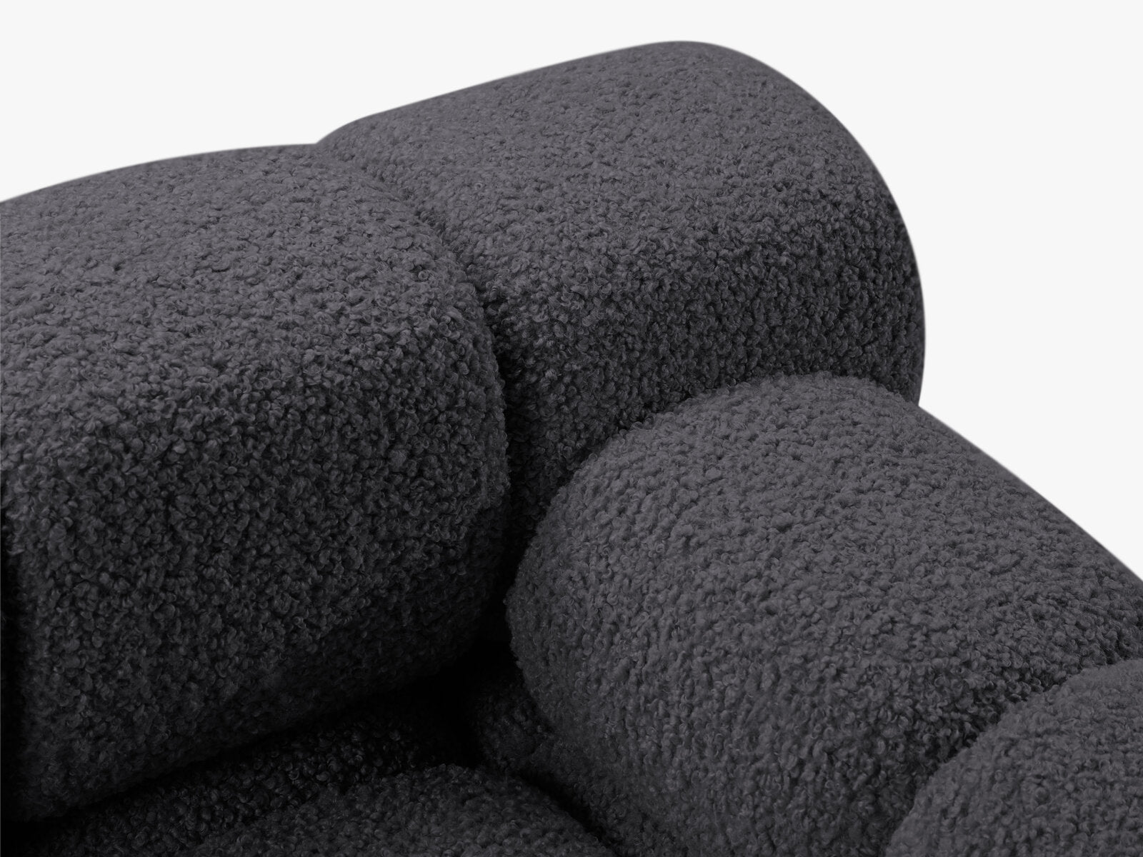 Micadoni Modulares Sofa Bellis 4-Sitzer Links Boucle Rolf Graphit