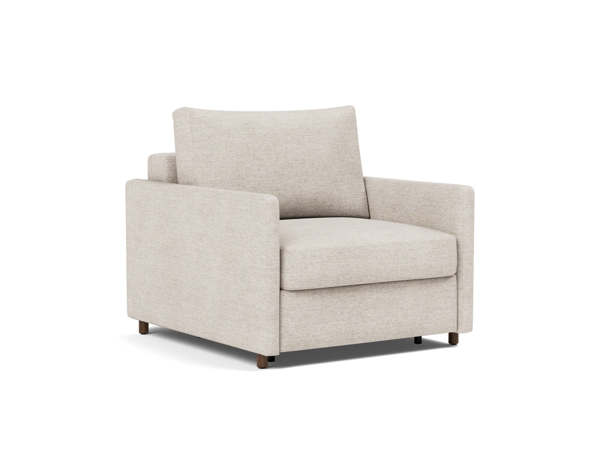Schlafsessel Neah mit Slim-Armlehnen Chenille Yuveno 470-Natural