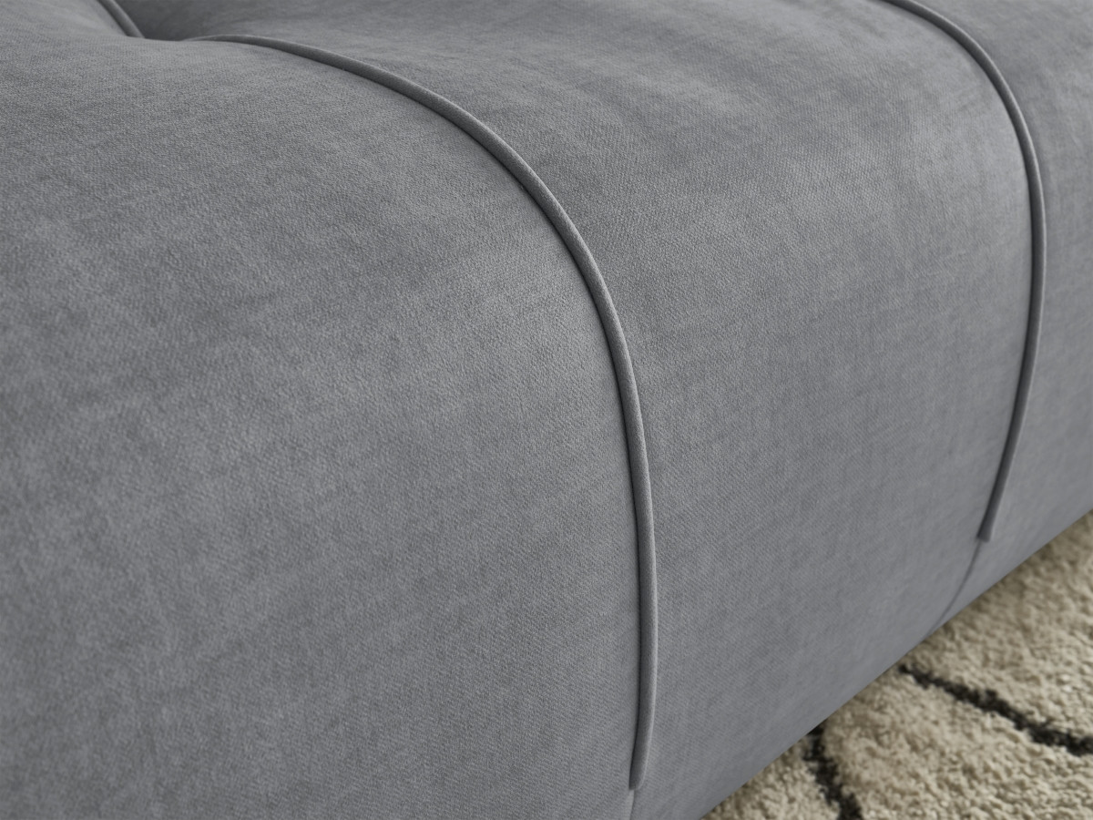Bobochic Arsene Sofa 4-Sitzer Samt Dunkelgrau