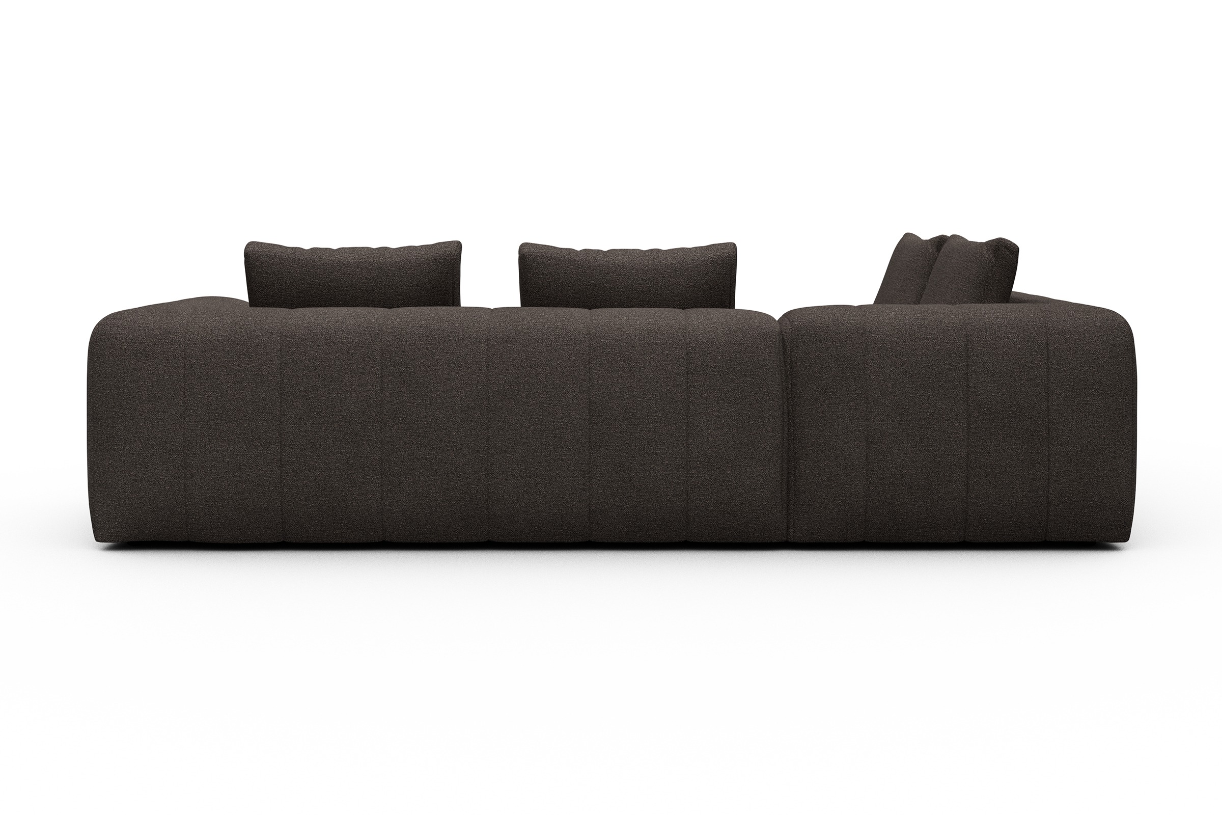 Ecksofa Hugo 2x 2,5-Sitzer Armlehne rechts Boucle-Taupe