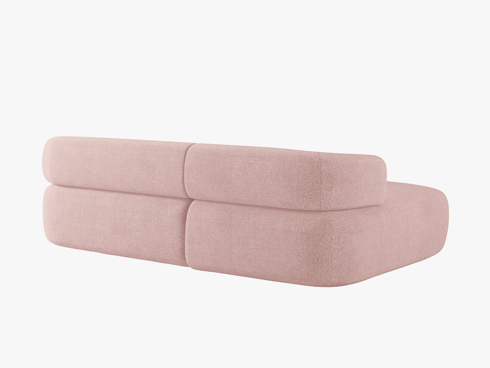 Micadoni 5-Sitzer Ecksofa Jenny Links Boucle Now or Never Puderrosa