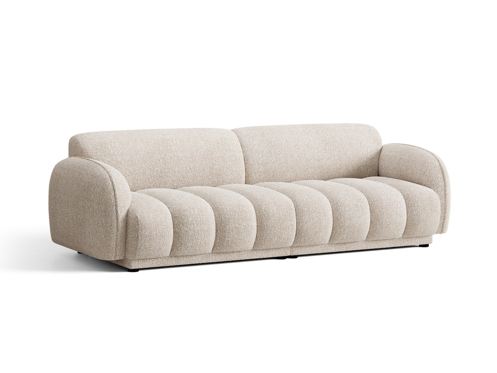 Cosmopolitan Design Sofa Bilbao 4-Sitzer Boucle Miles Beige