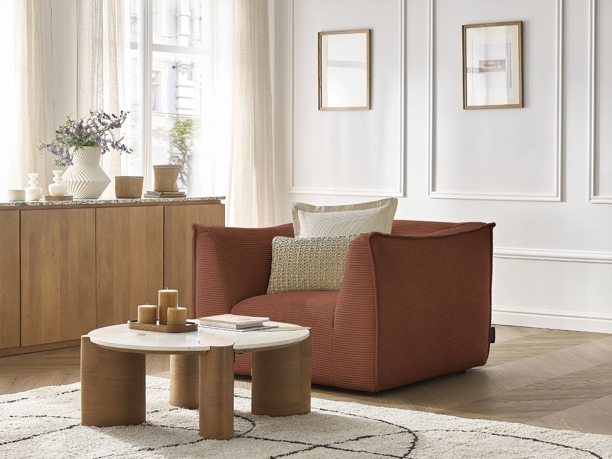 Bobochic Giorgia Sessel Cordsamt Orange