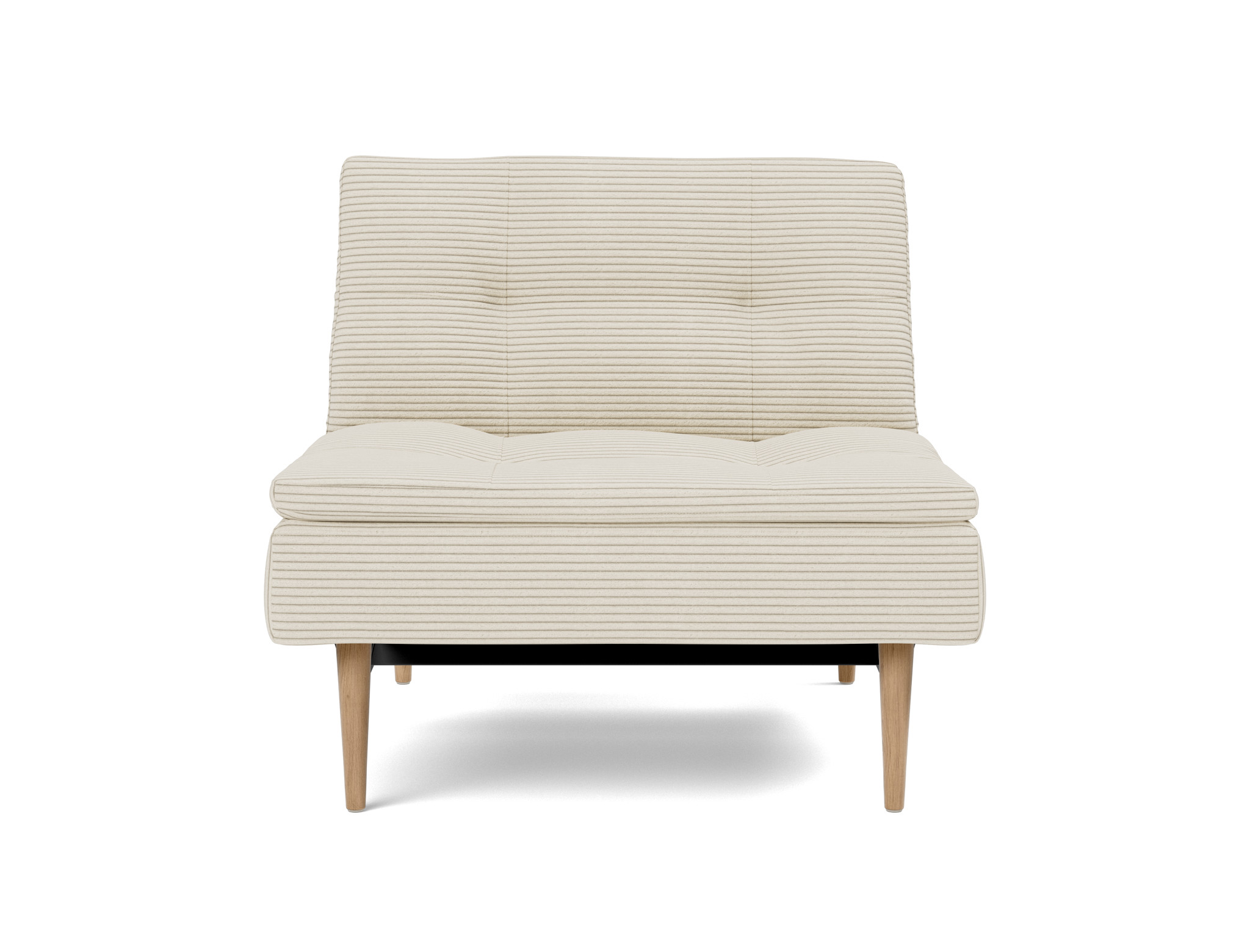 Sessel Dublexo Kord Corduroy 594-Ivory Beine Styletto Eiche hell