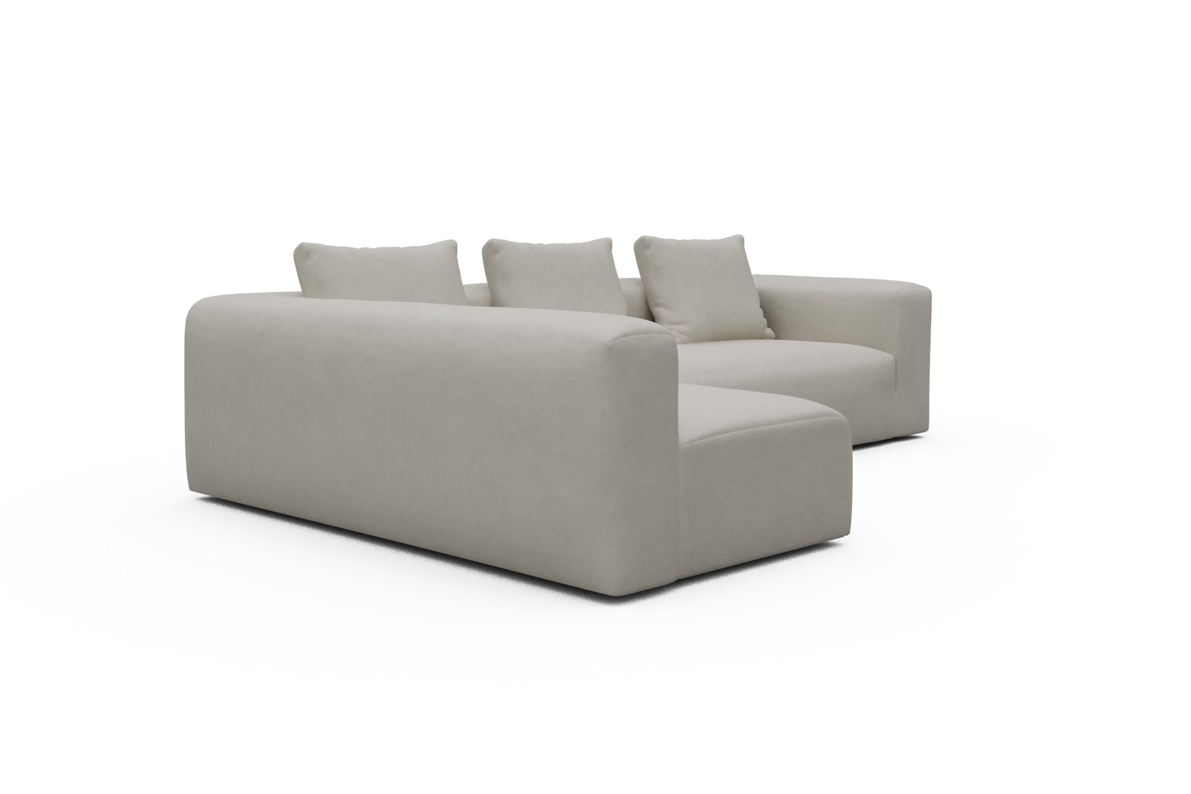 Ecksofa Fred 2x 2,5-Sitzer links offen Denari-Clean-Beige