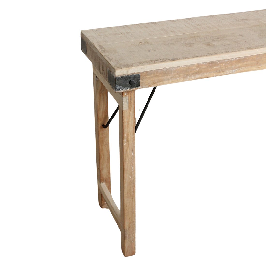 Raw Materials Klappbarer Wandtisch Kalkwasch-Finish 170x40x76cm