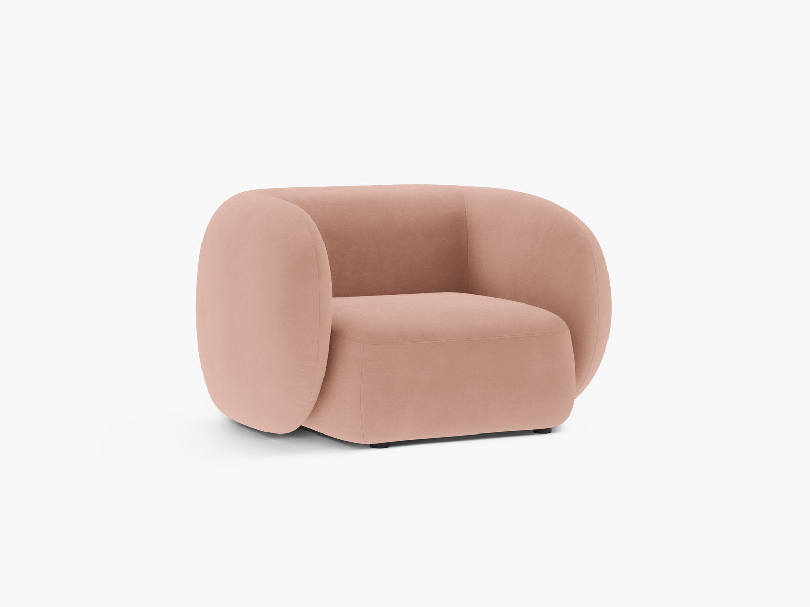 Micadoni Sessel Kate 1-Sitzer Samt Rosa