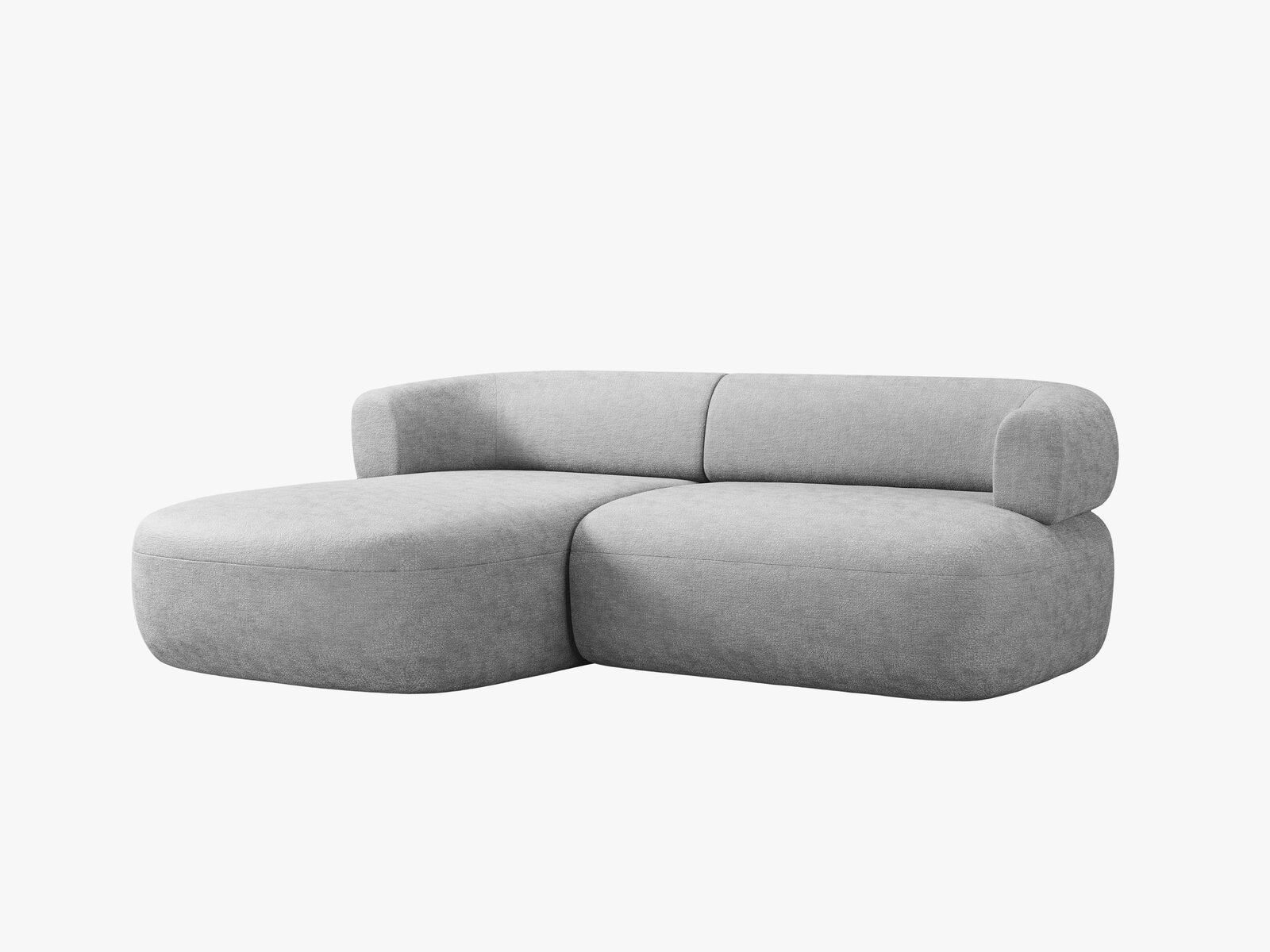 Micadoni 5-Sitzer Ecksofa Jenny Kleine Version Links Chenille Perfect Harmony Silber