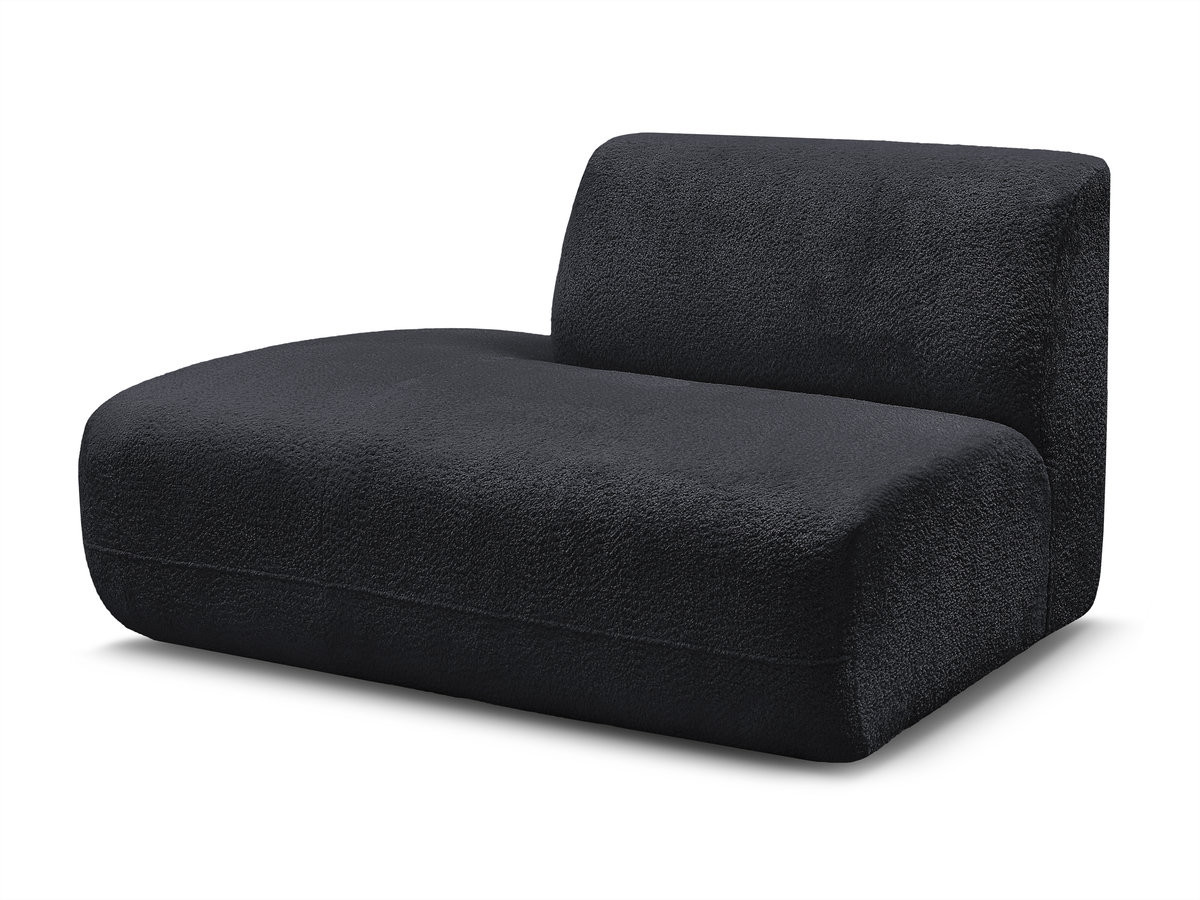 Bobochic Anda Sofamodul 2-Sitzer Chenille Schwarz Ecke links