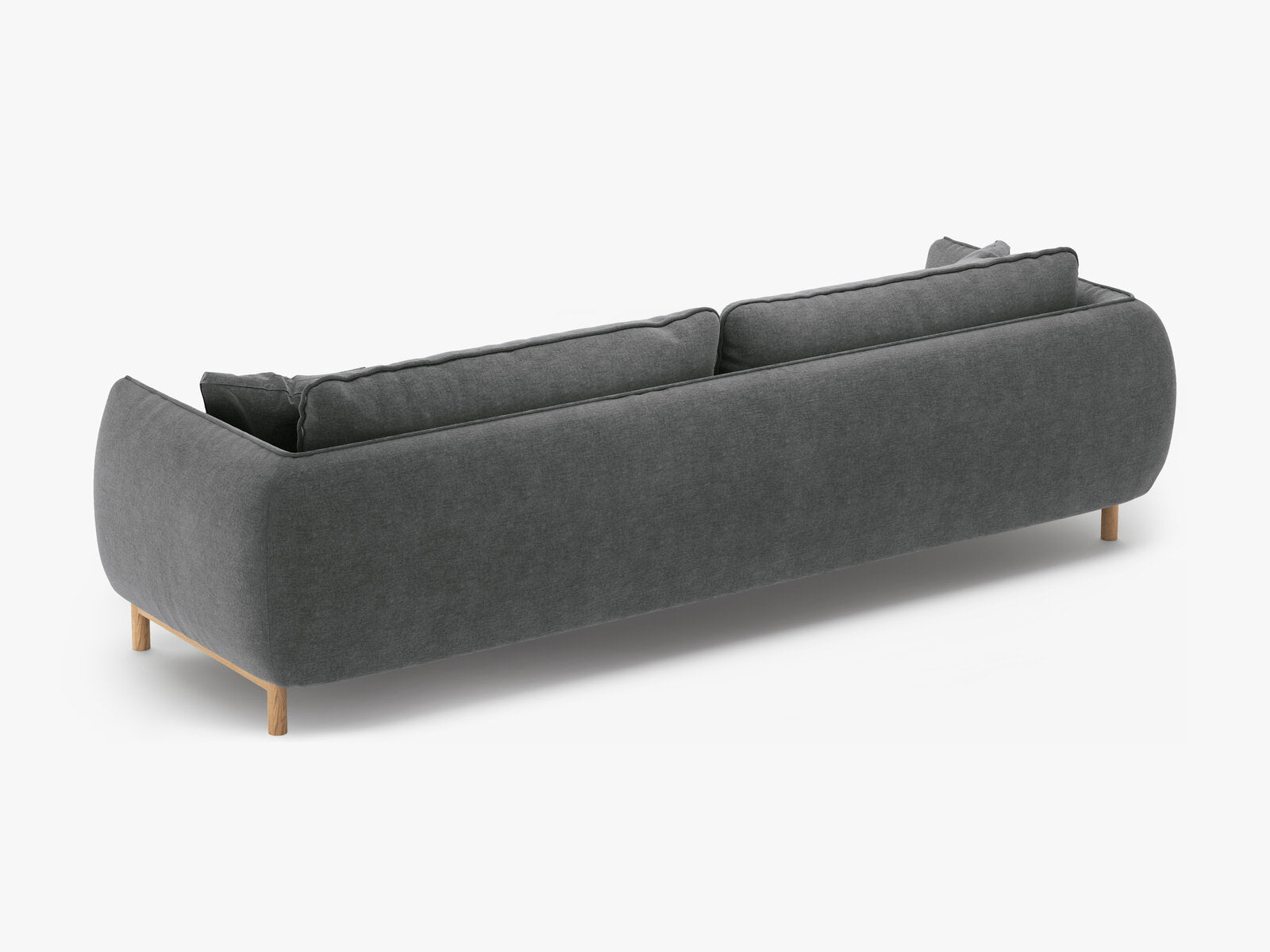 Micadoni Ada Sofa 4-Sitzer Strukturierter Stoff Wind Dunkelgrau