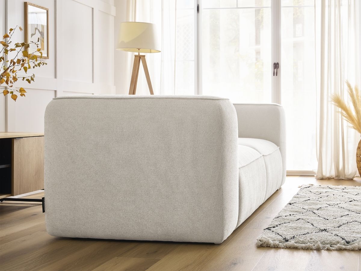 Bobochic Zephyr Sofa 2-Sitzer Strukturstoff Weiß