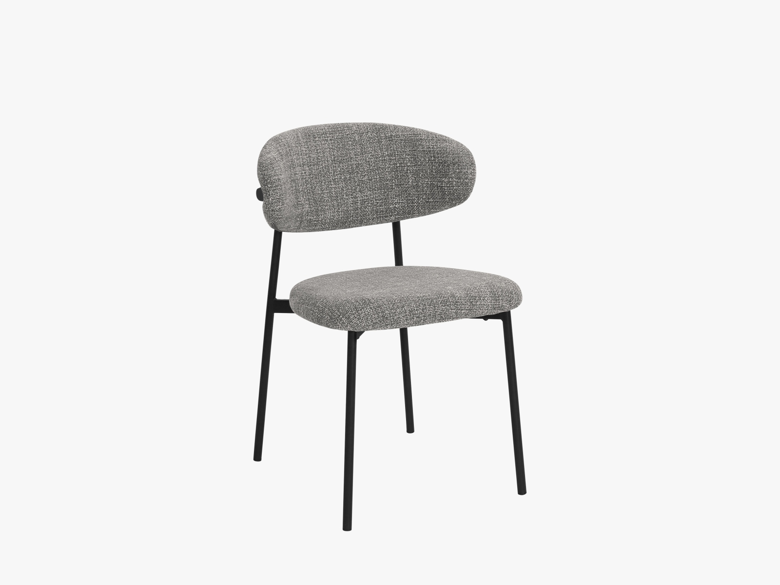 Micadoni Stuhl Sander Chenille Chacha Grau